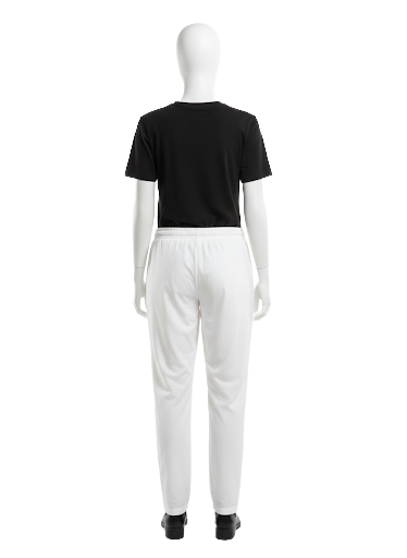 Puma white elasticated track pants - size L