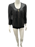 Just Cavalli black leather jacket - size 38