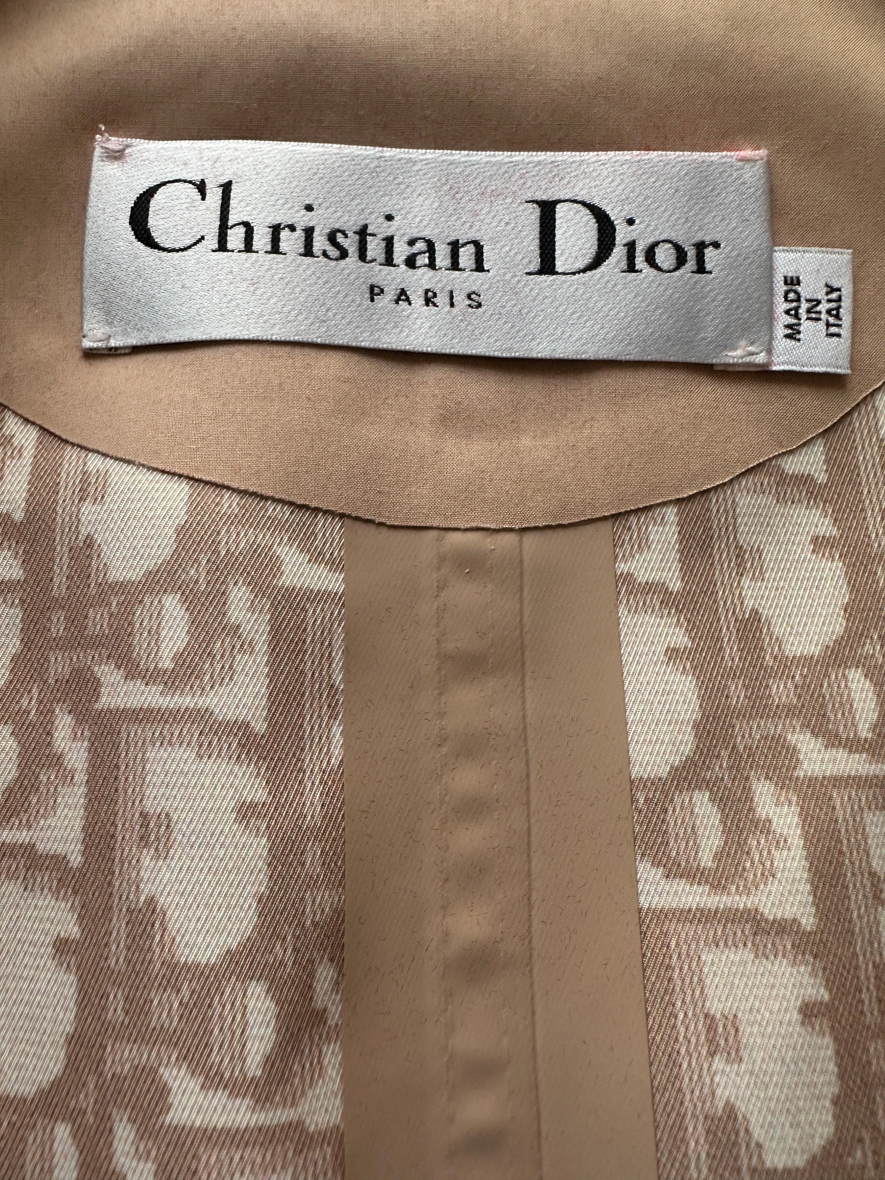 Dior pink cotton jacket with embroidered bee - size 34 - Avant Garde DXB