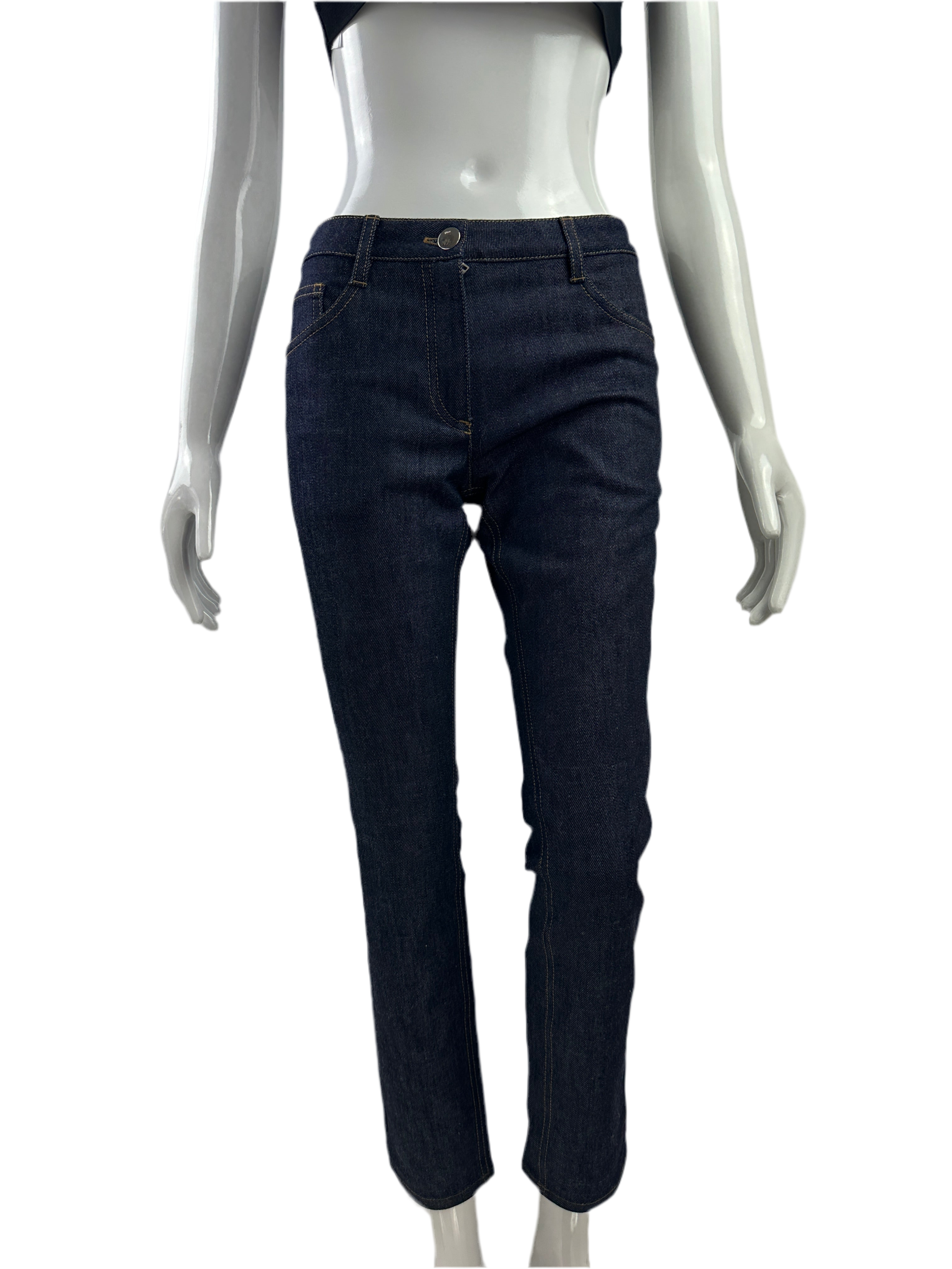 Dior straight-leg denim pants with stone detail on back pocket - size 36