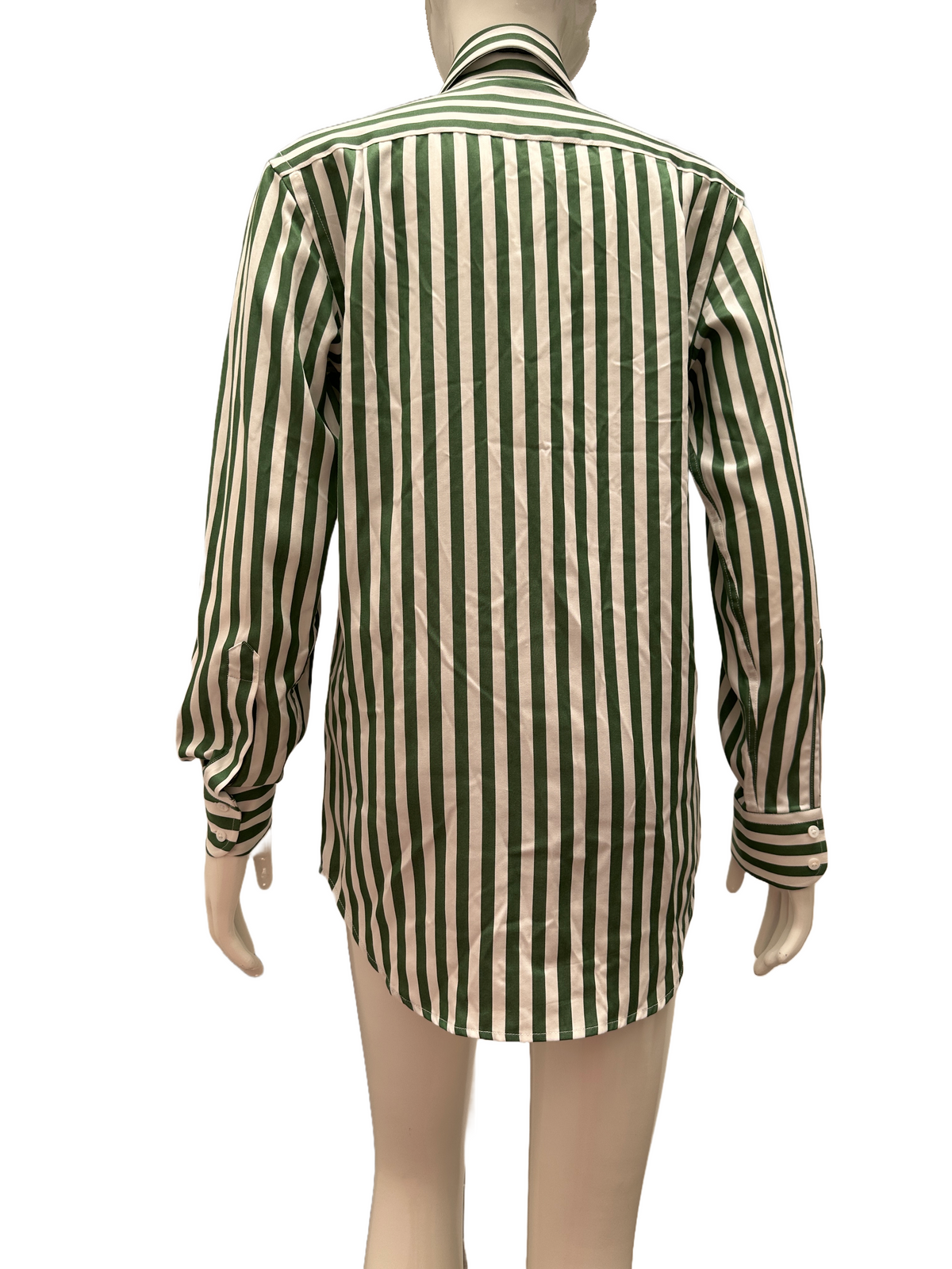 WNU white and green striped shirt - size 34
