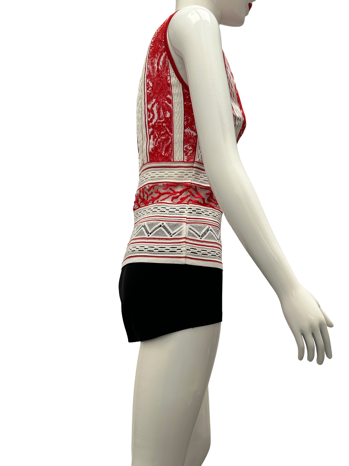 Roberto Cavalli coral jacquard top - size 38