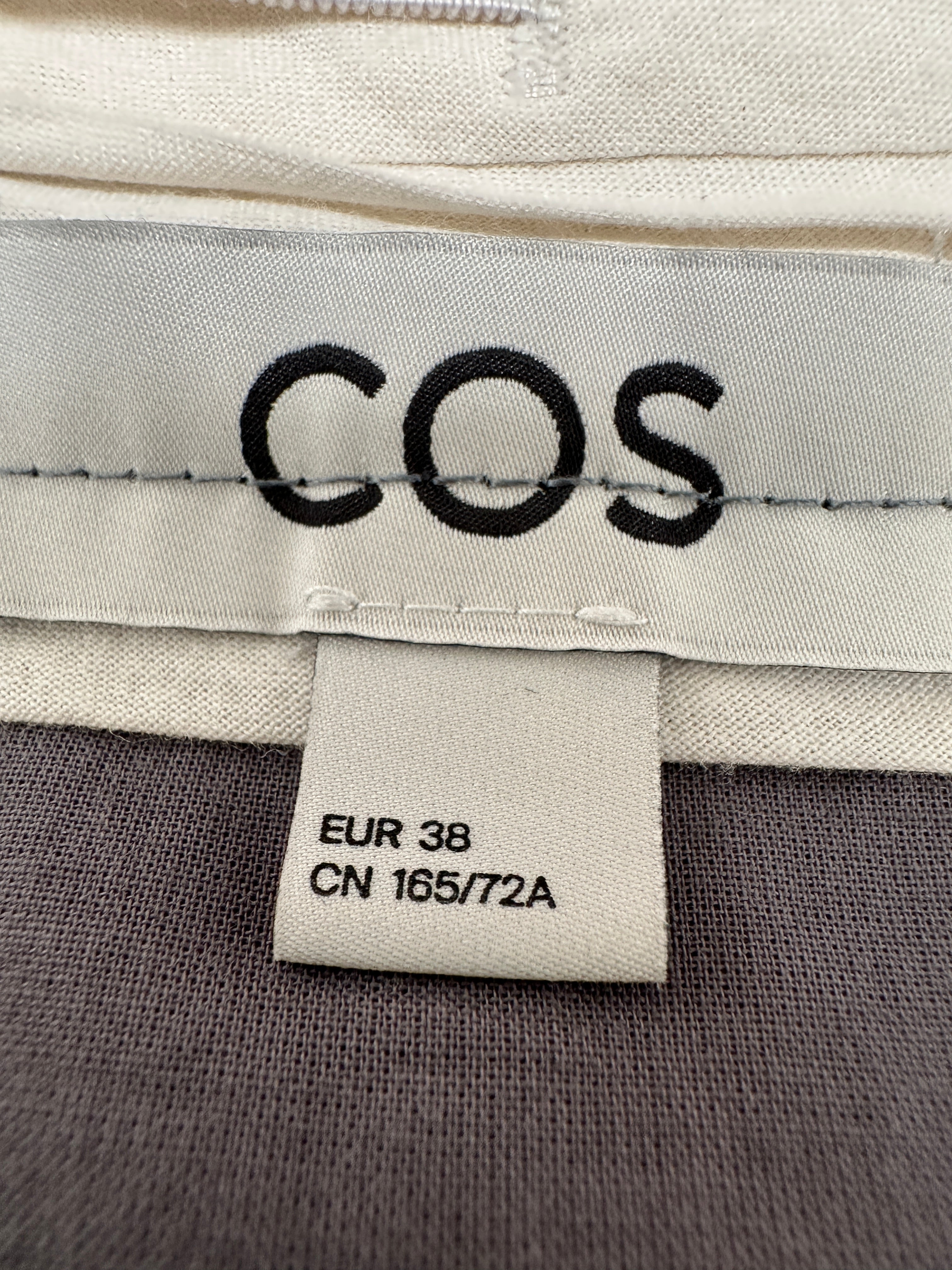 COS grey wool blend tailored trousers - size 38