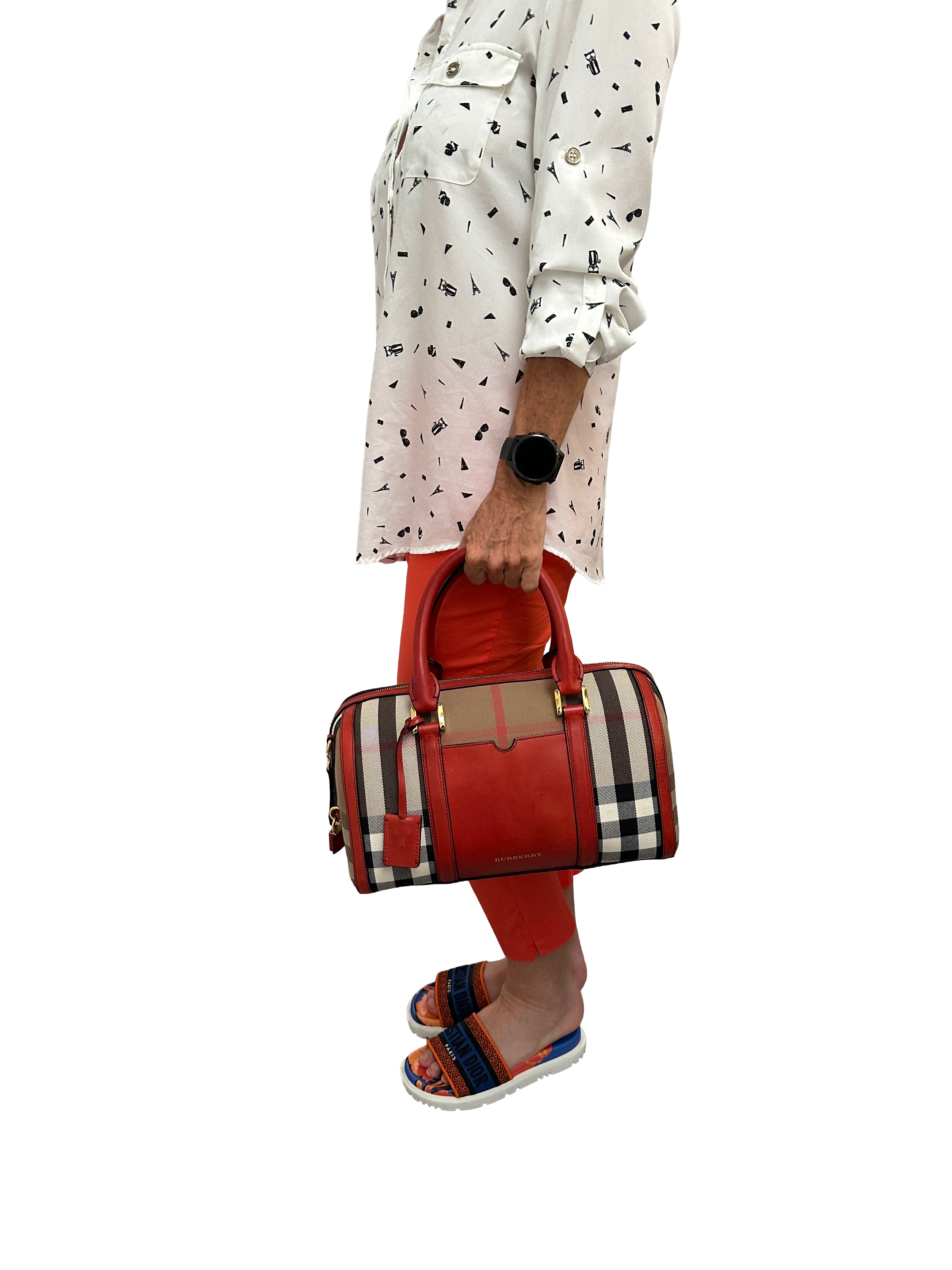 Burberry house check red Alchester medium