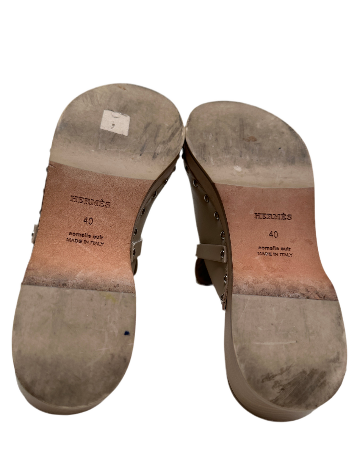 Hermès beige mules - size 40