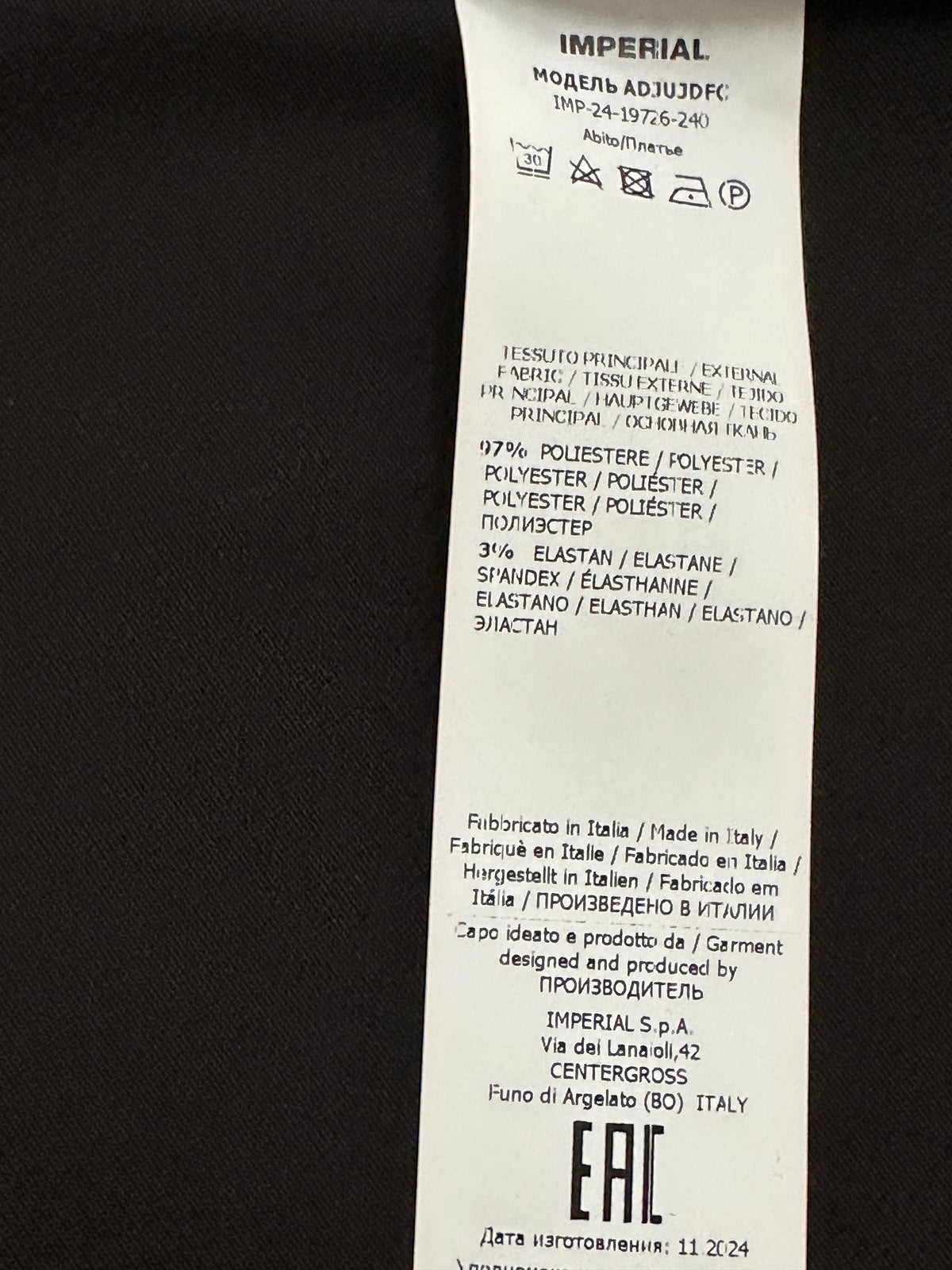 Imperial Belted black maxi dress - size 38