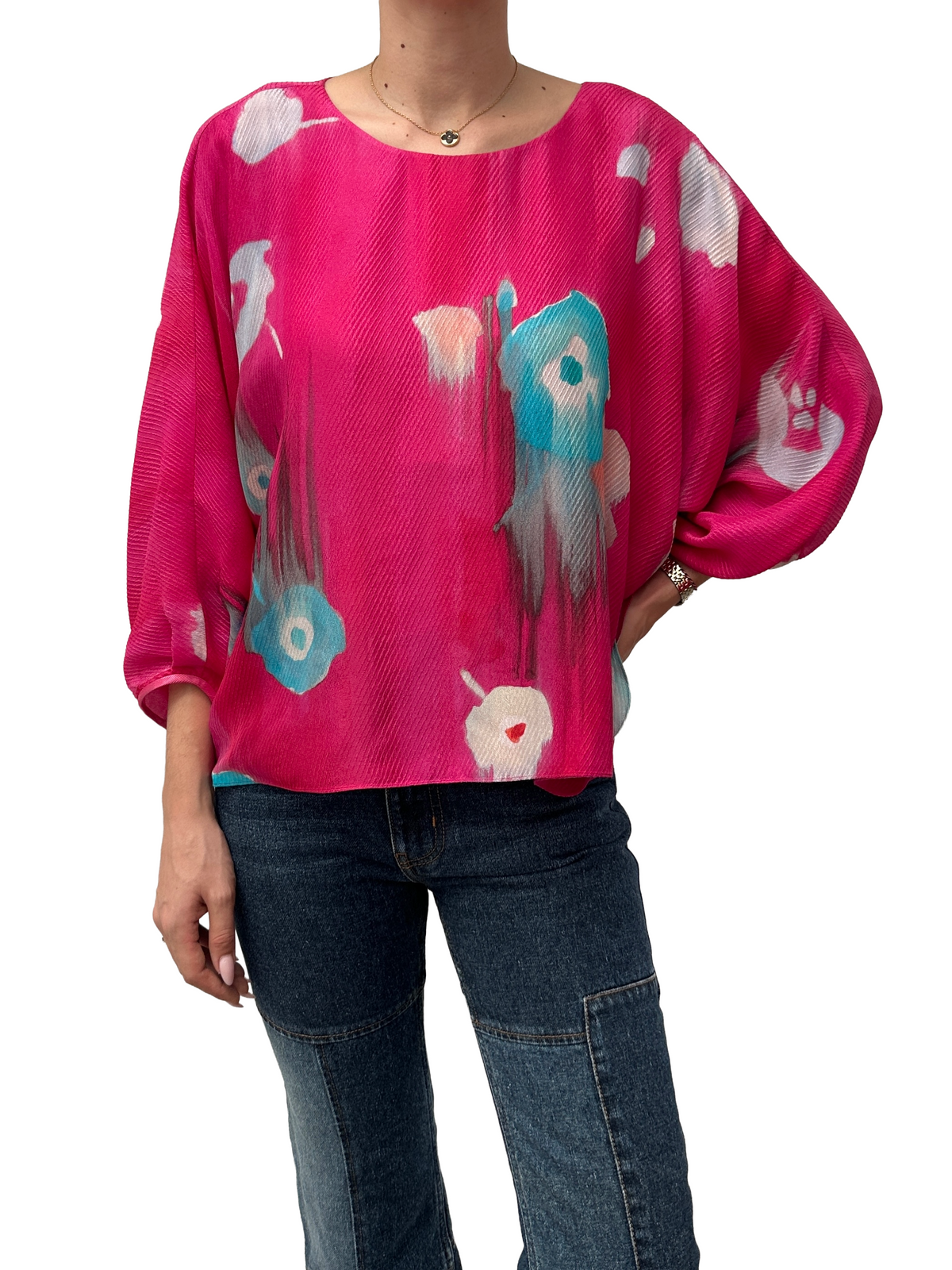 Giorgio Armani lightweight top with abstract floral details - size 44