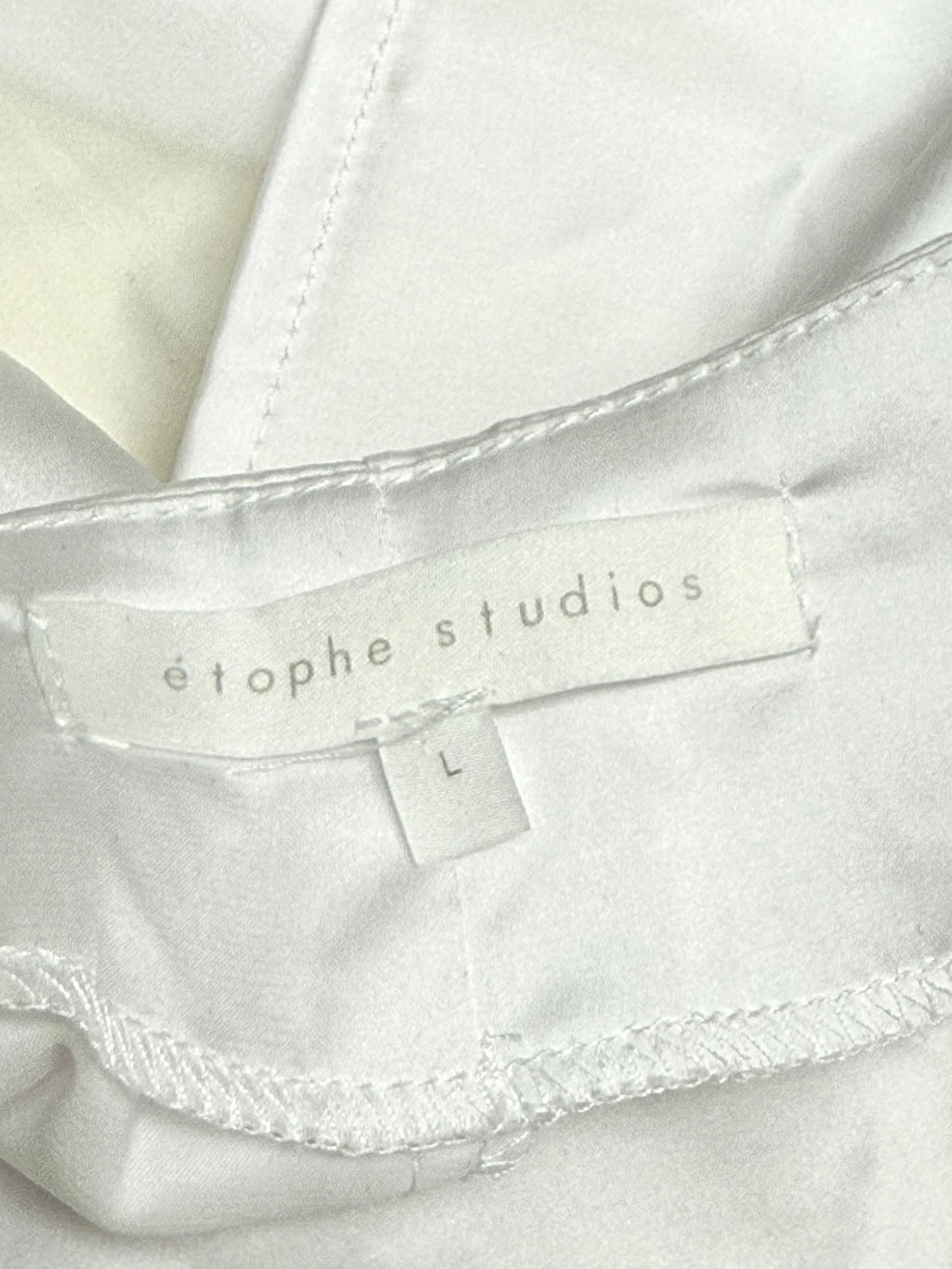 Etophe Studios white satin crop top - size L
