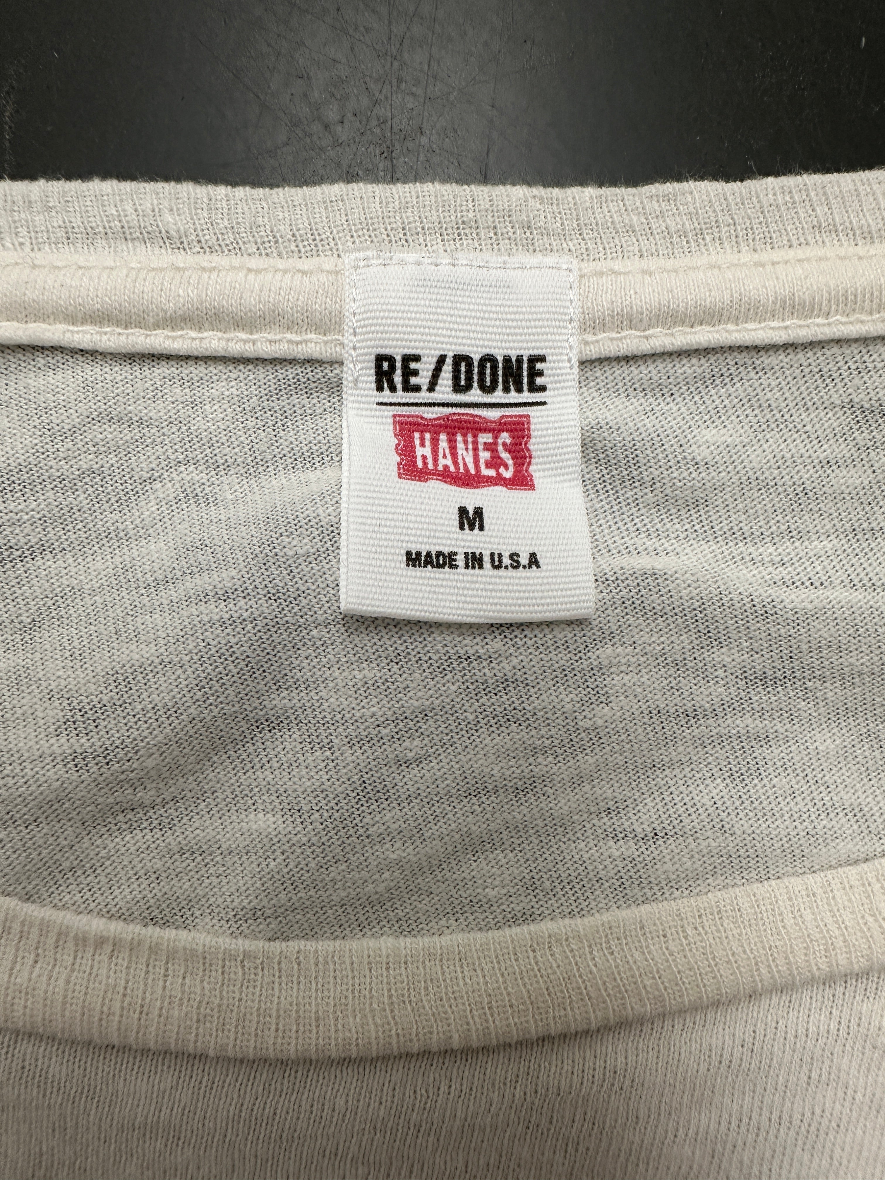 Re/Done white "Happiness is equality" - size 38