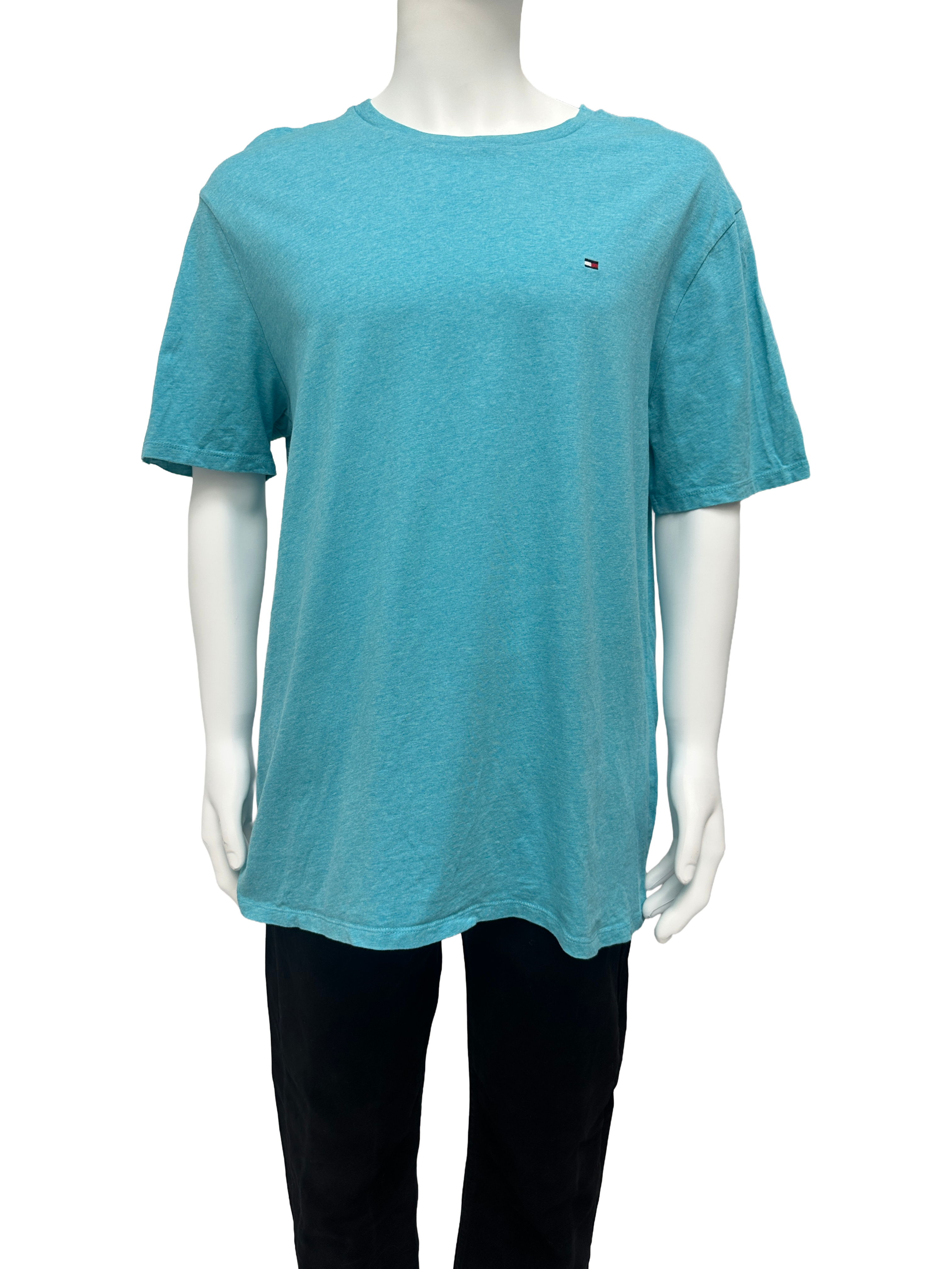Tommy Hilfiger turquoise flag logo t-shirt - size XL