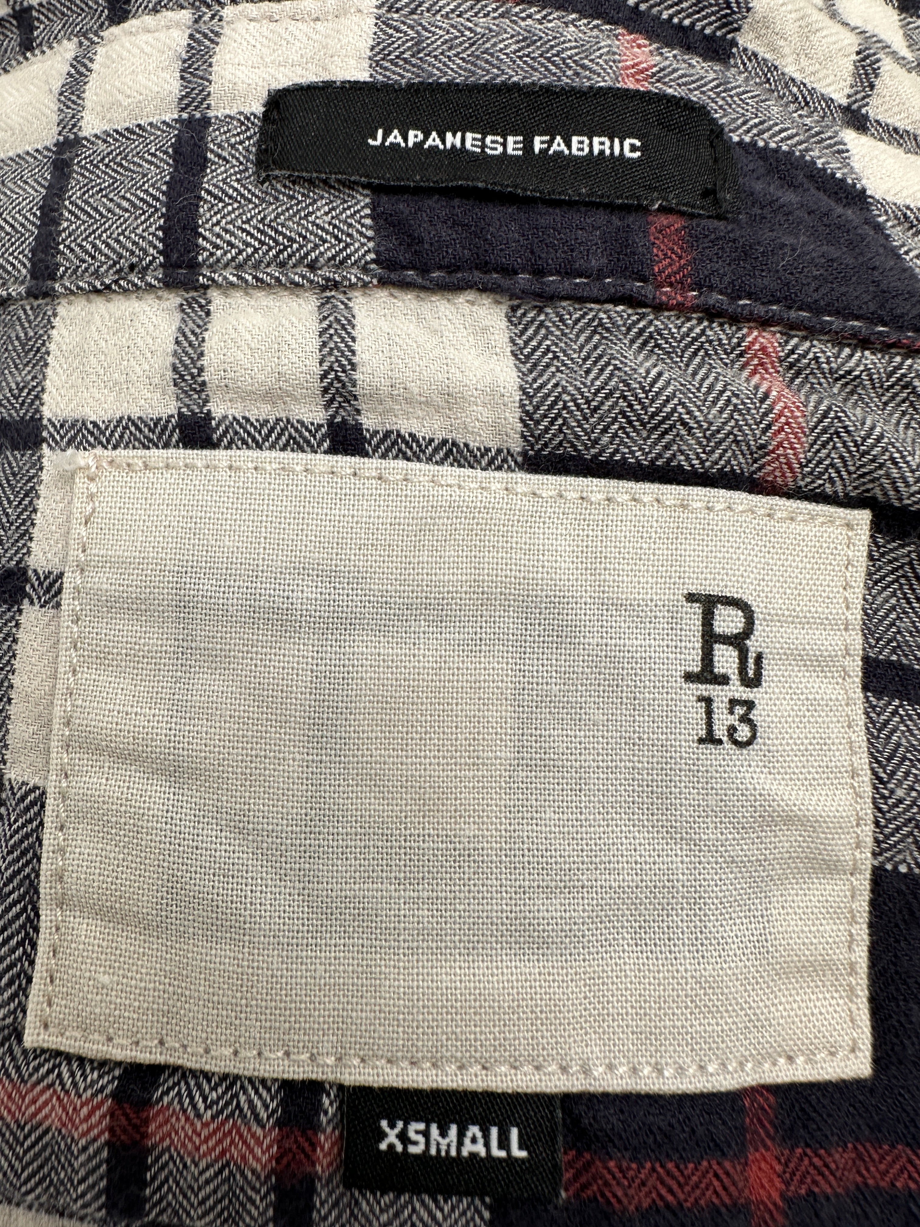 R13 navy blue "Bucheron" shirt - size 34