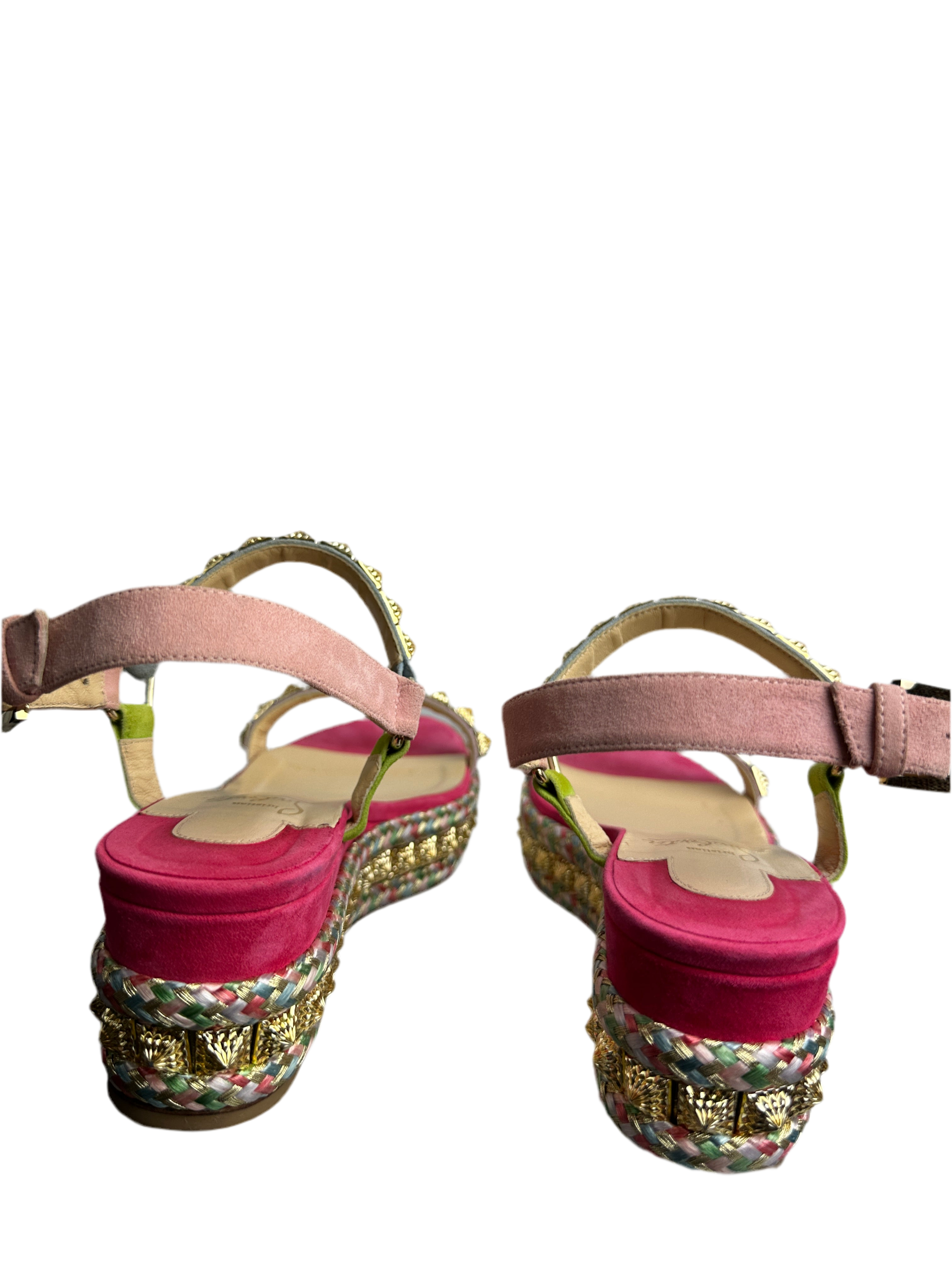 Louboutin Pyraclou 60 suede - size 37