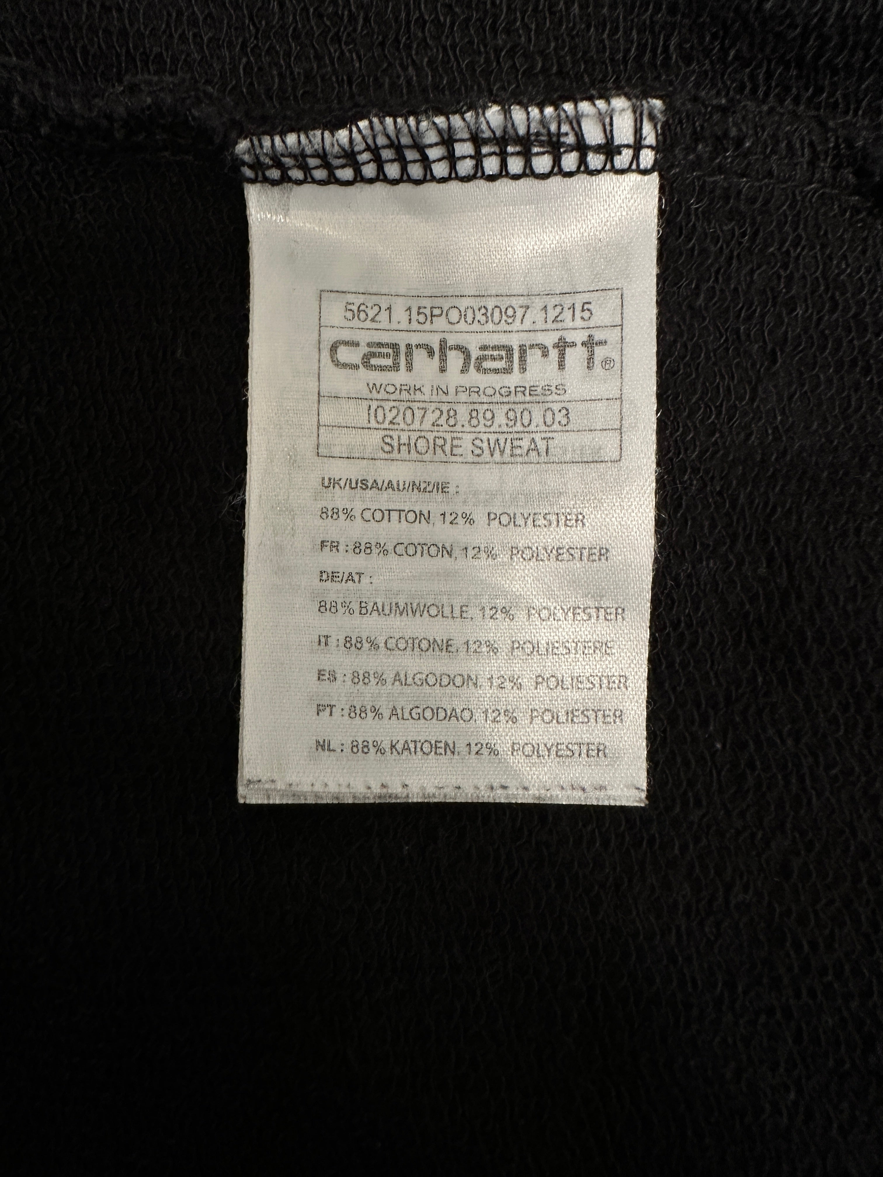 Carhartt WIP shore sweat black & white - size M