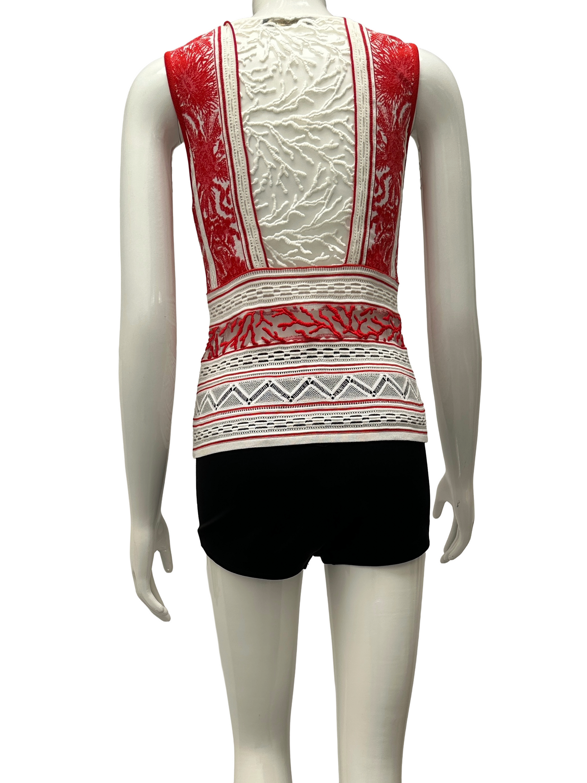 Roberto Cavalli coral jacquard top - size 38