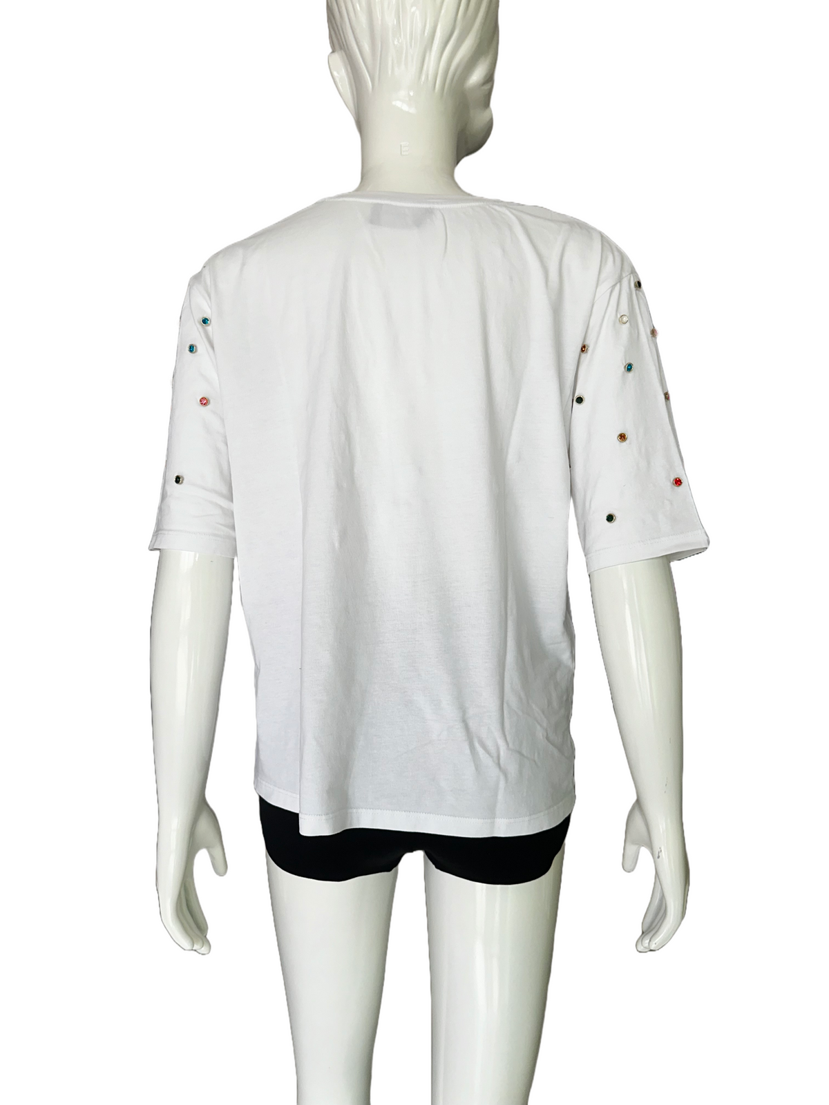 The Kooples tee shirt with multicolored rhinestones - size 38