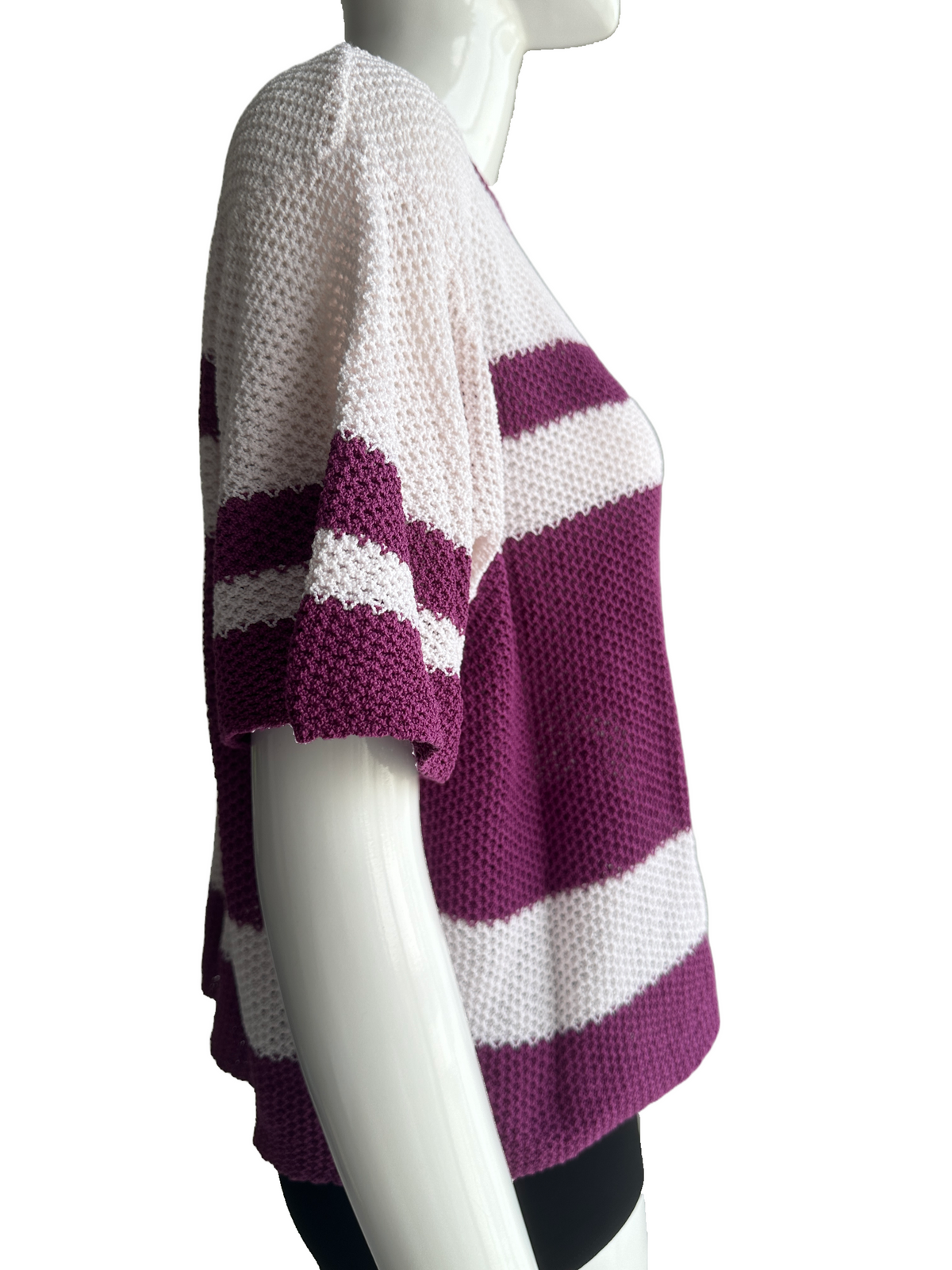 American Vintage white and purple striped sweater - size 36