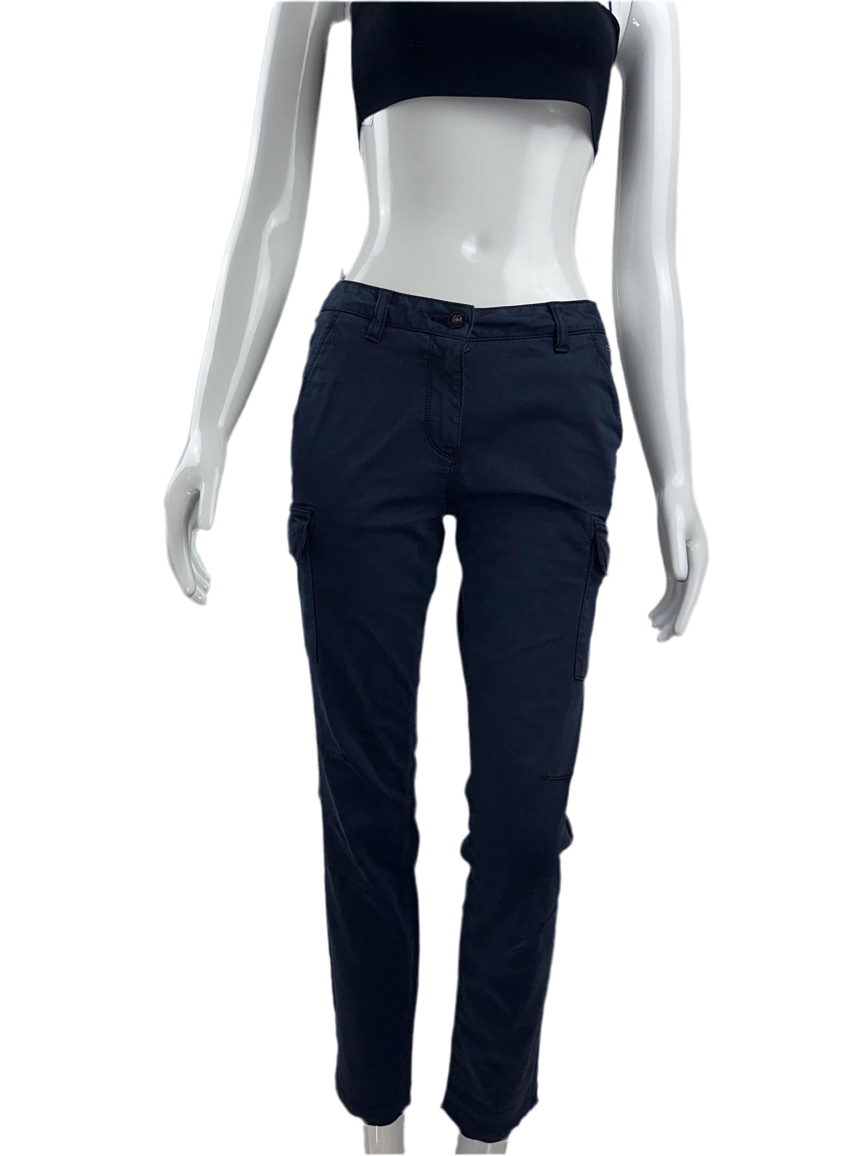 Napapijri navy blue pants with side and patch pockets - size 36