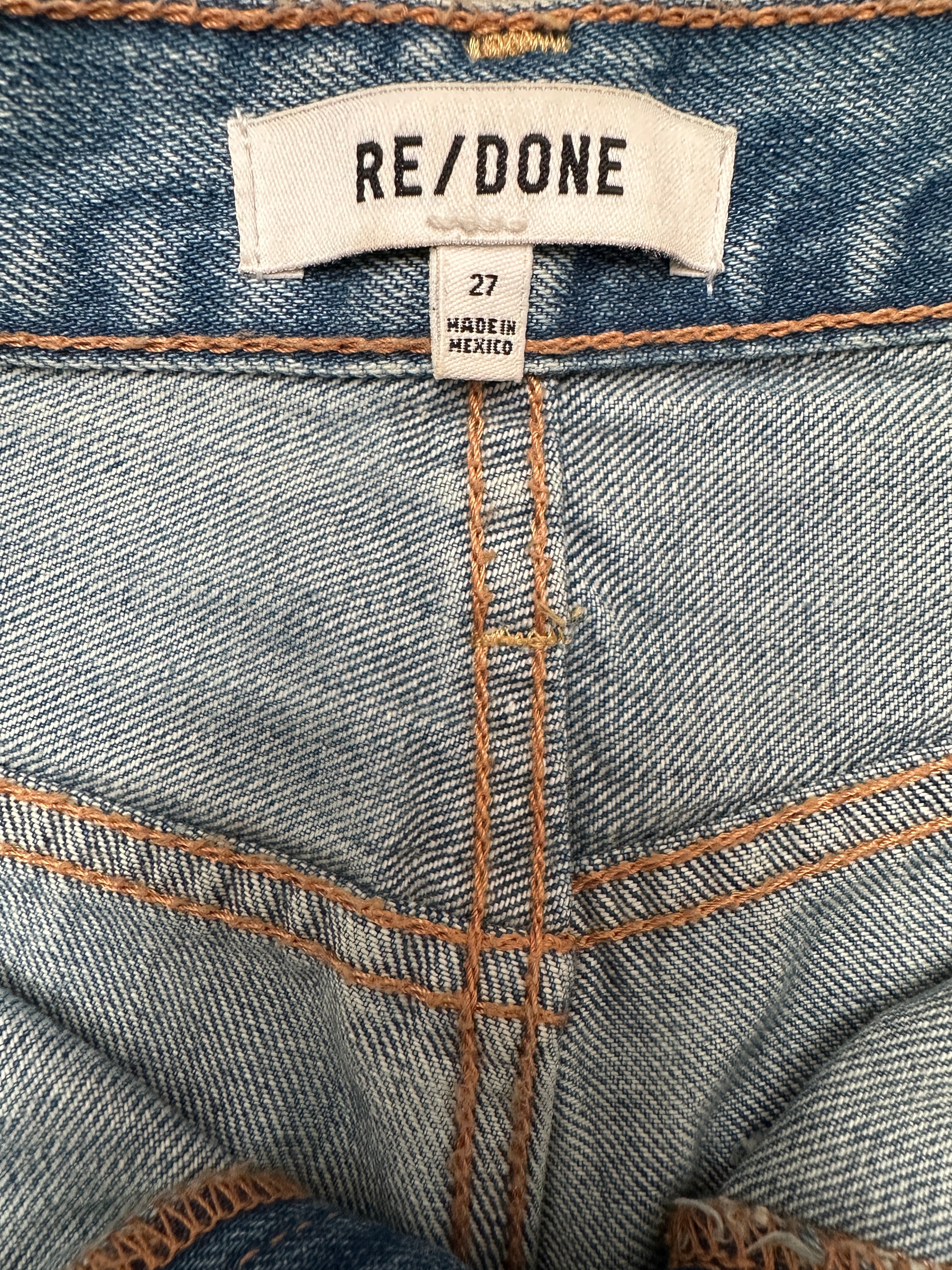 Re/Done hight rise denim short - size 27