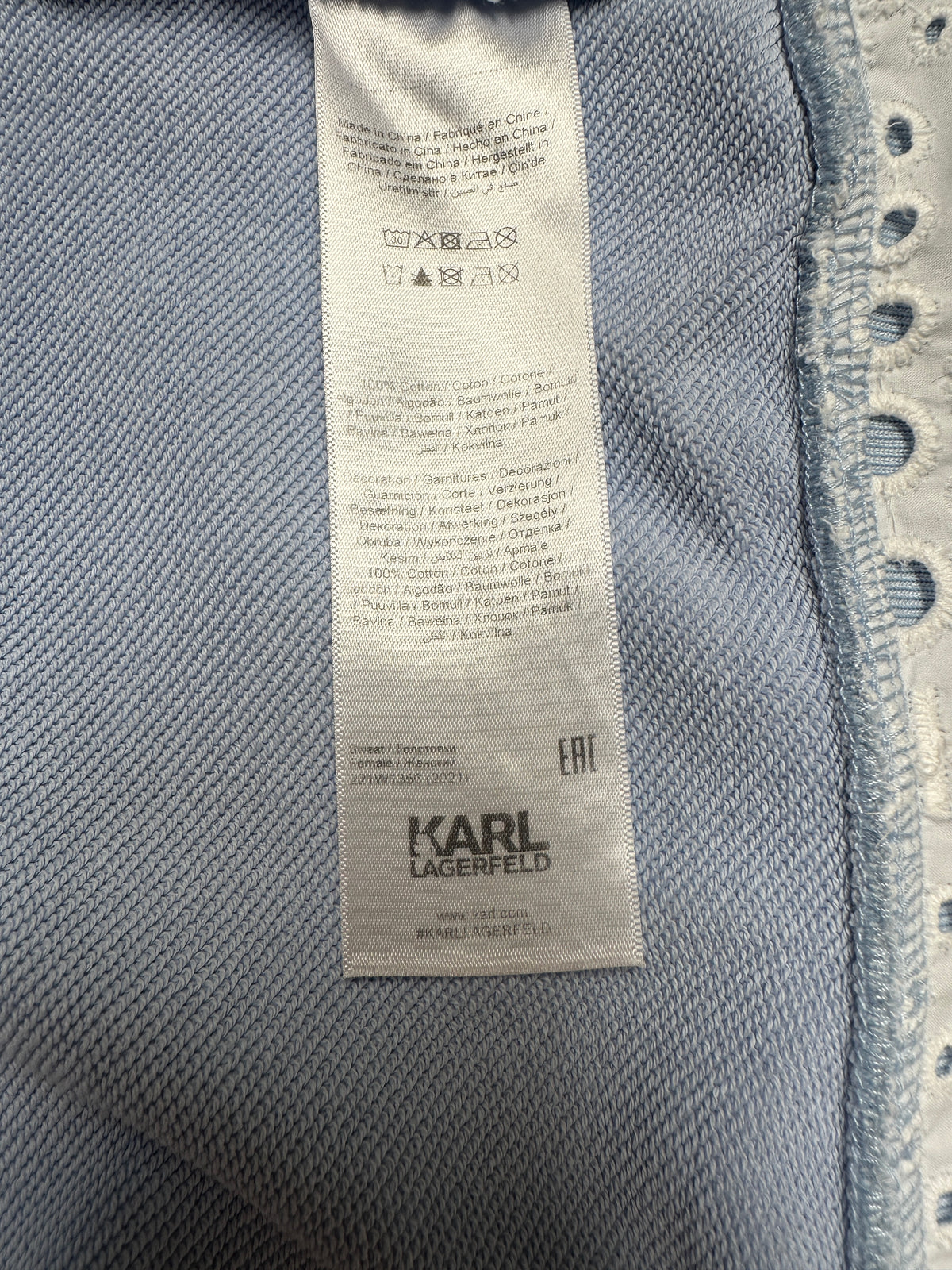 Karl Lagerfel sweater dress with fake shirt - size 36