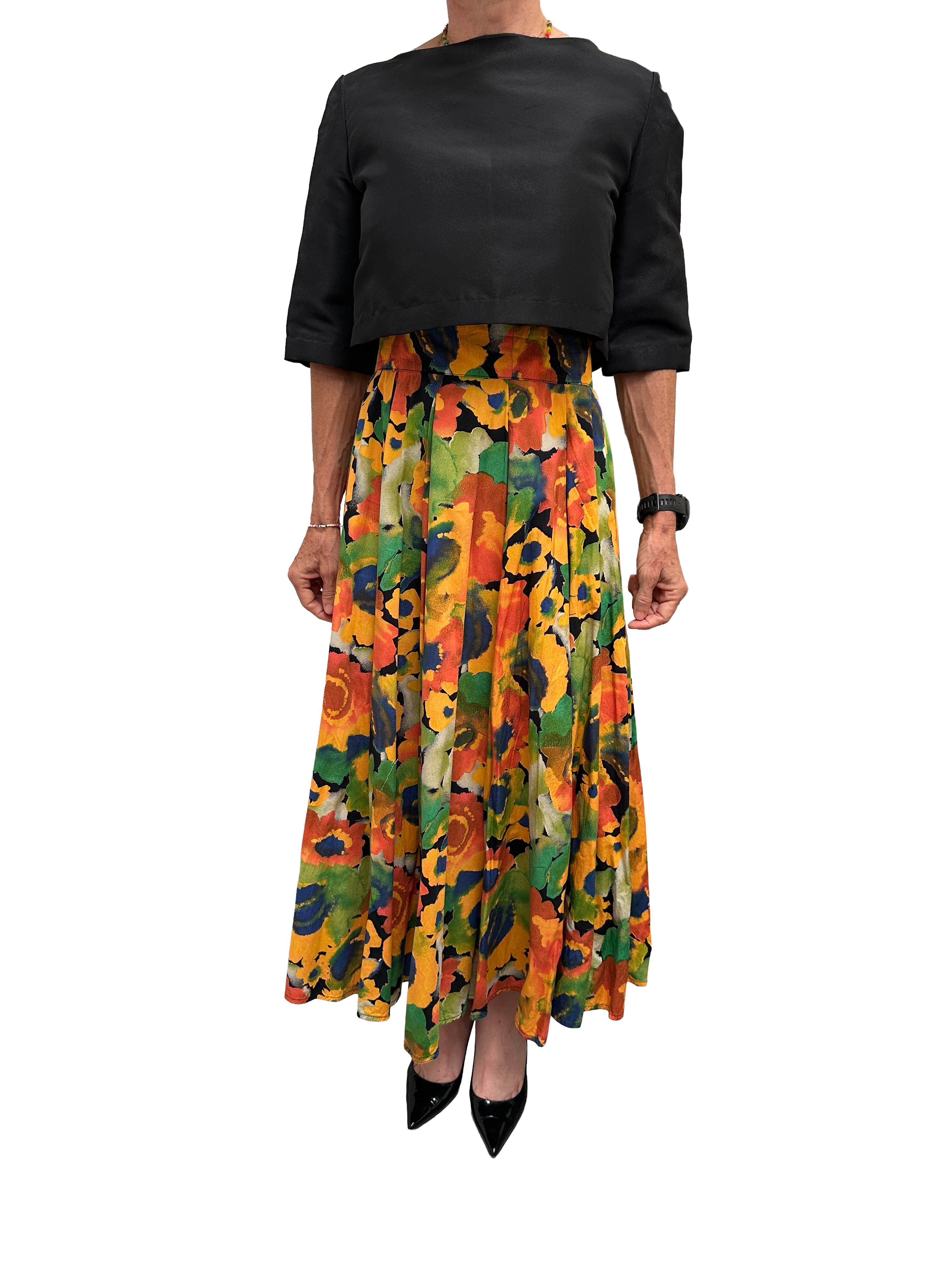 Dior vintage floral skirt - size 48