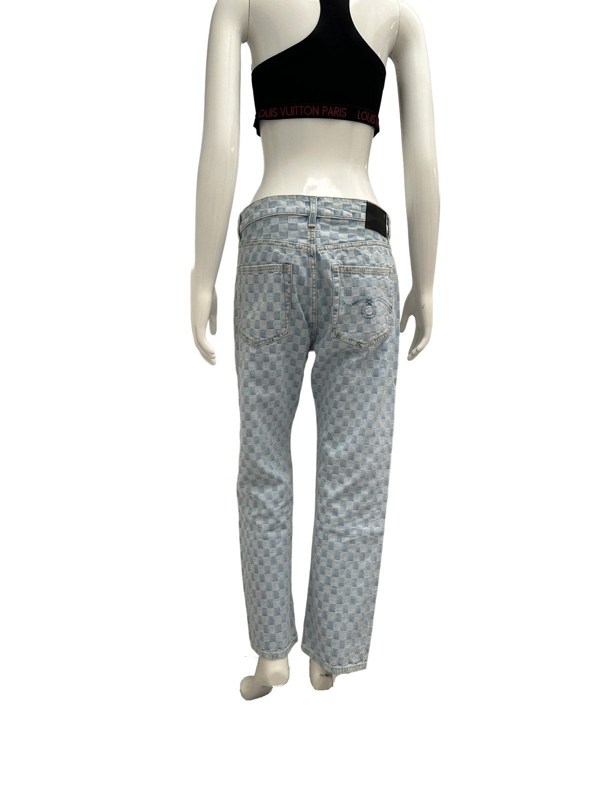 R13 checkered denim pants - size 26