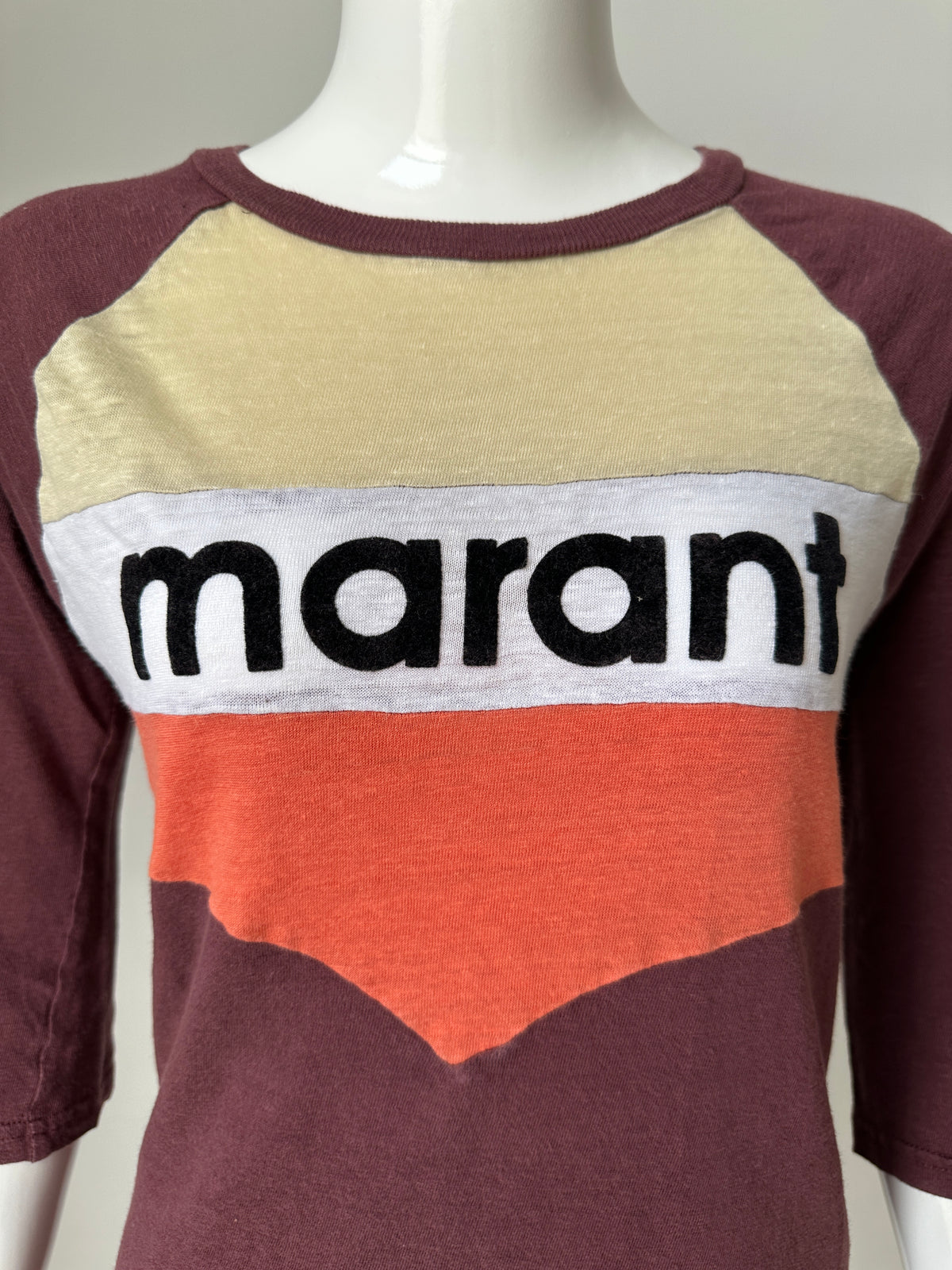 Isabel Marant Etoile Burgundy half sleeve t-shirt - size 36