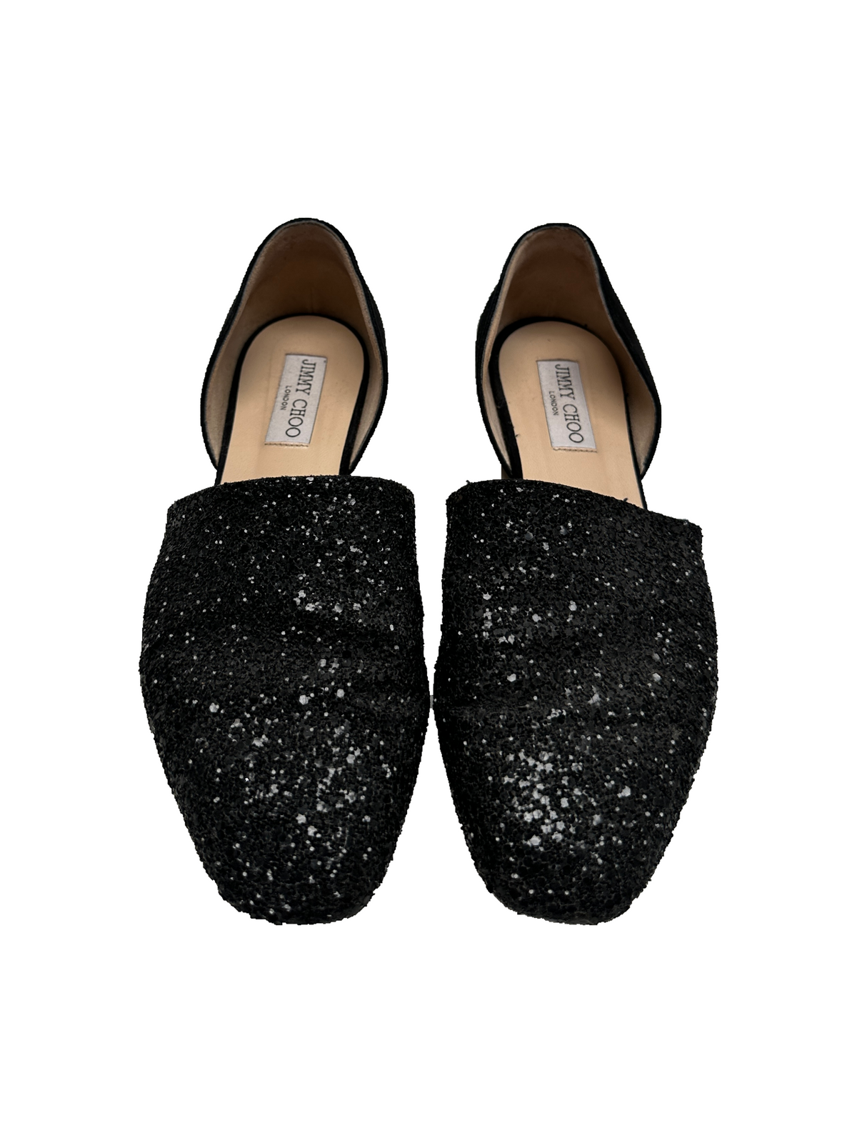 Jimmy Choo glitter d'Orsay slip on flat - size 37.5