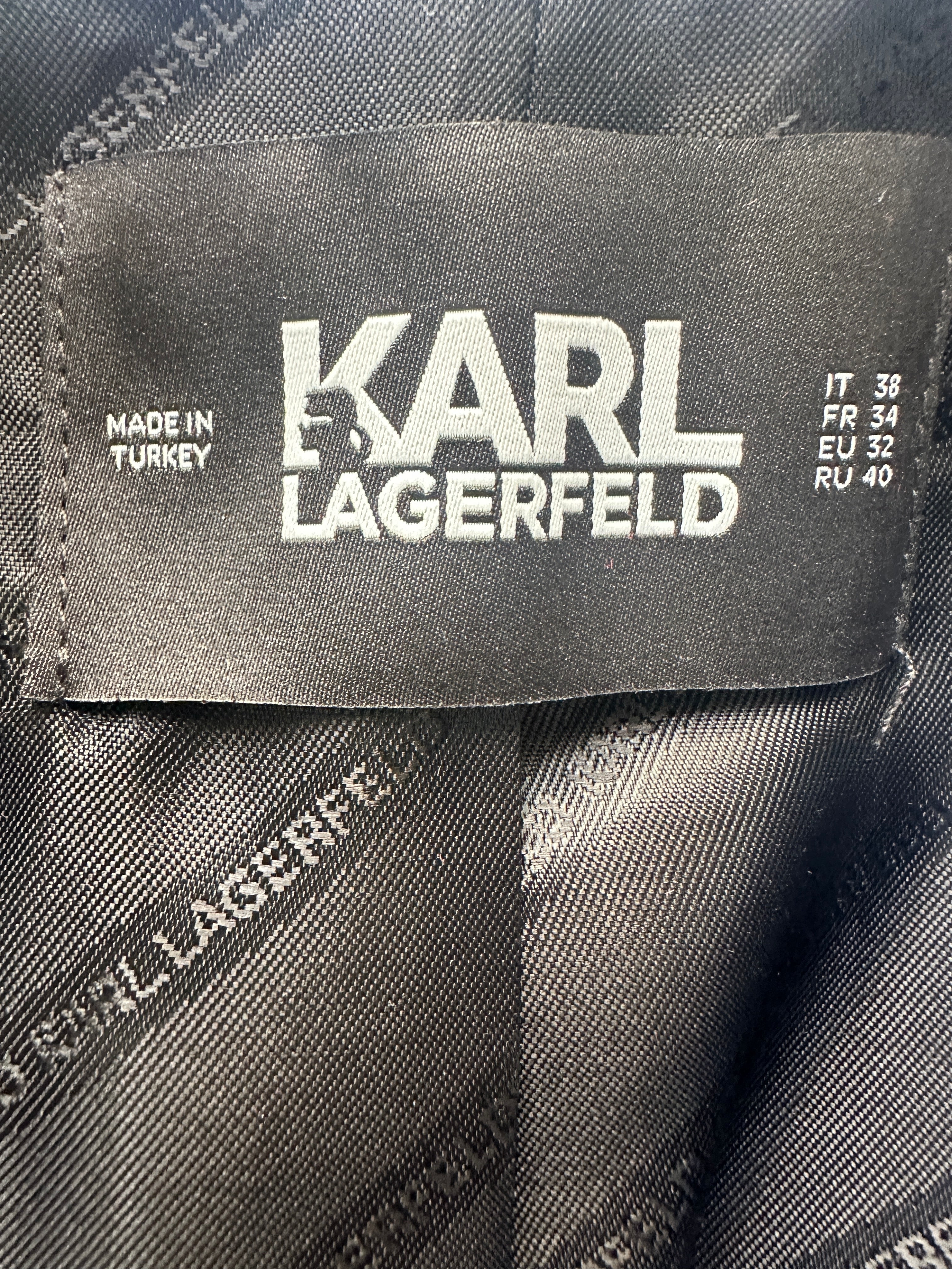 Karl Lagerfeld metallic blue jacket - size 34