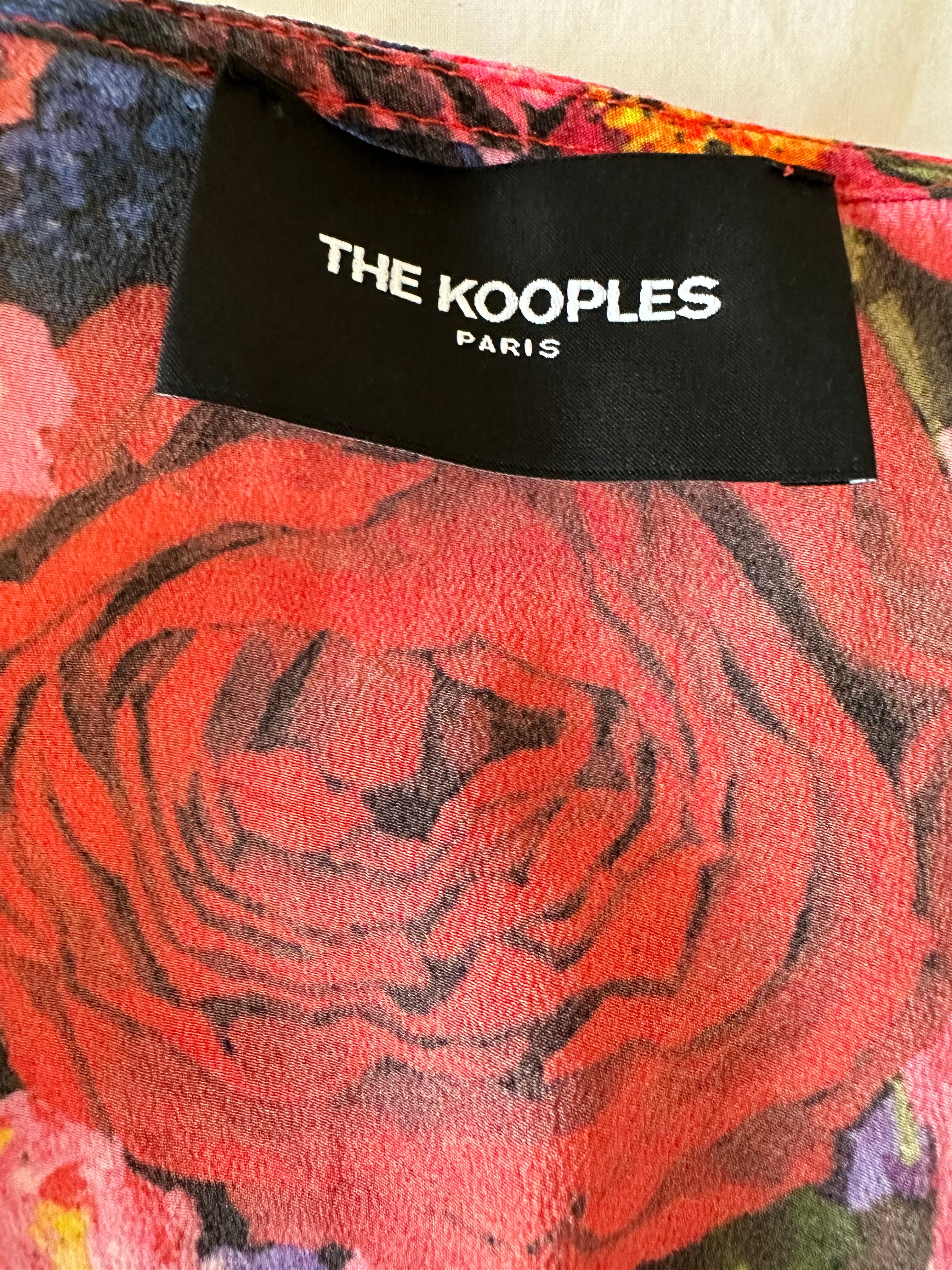 The Kooples belted floral blouse with epaulets - size 36
