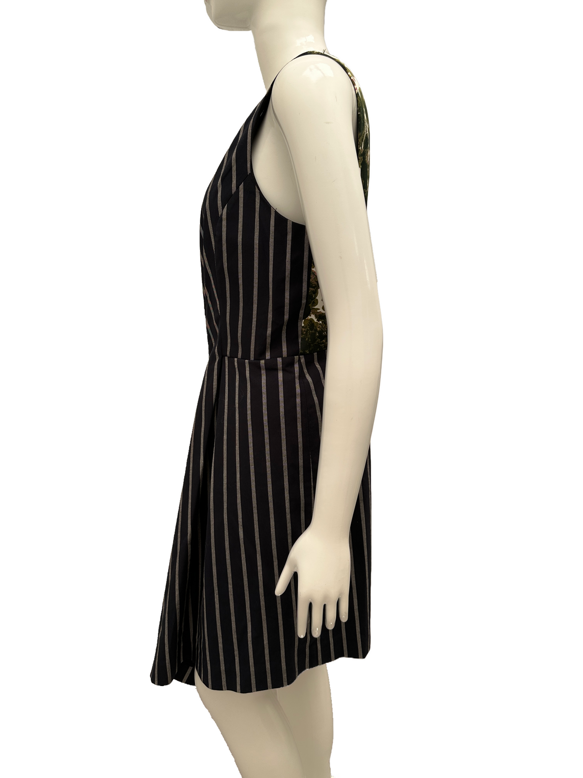 Rachel Roy asymmetrical stripes and floral dress - size 42