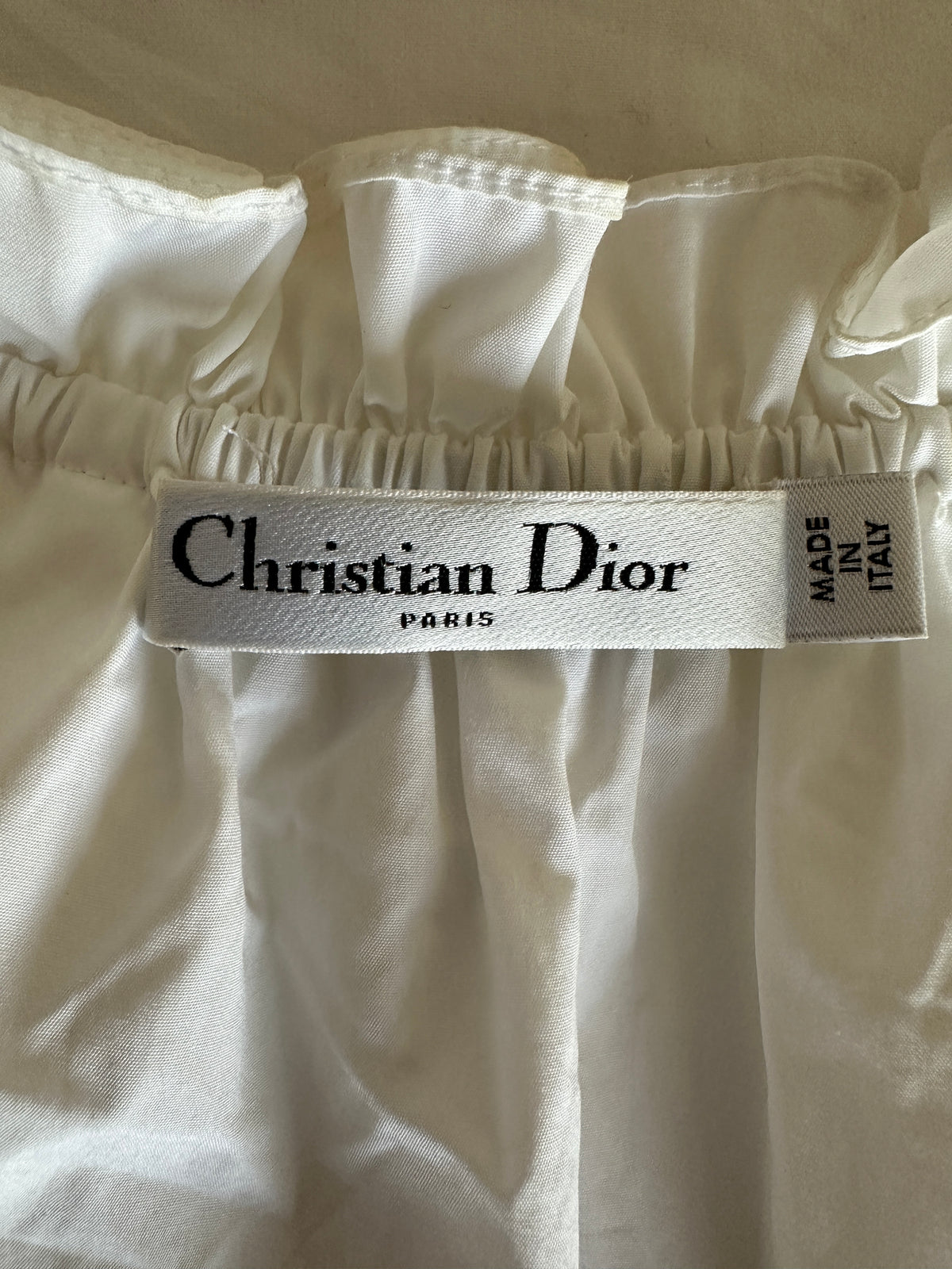 Dior white blouse with bare shoulders - size 34