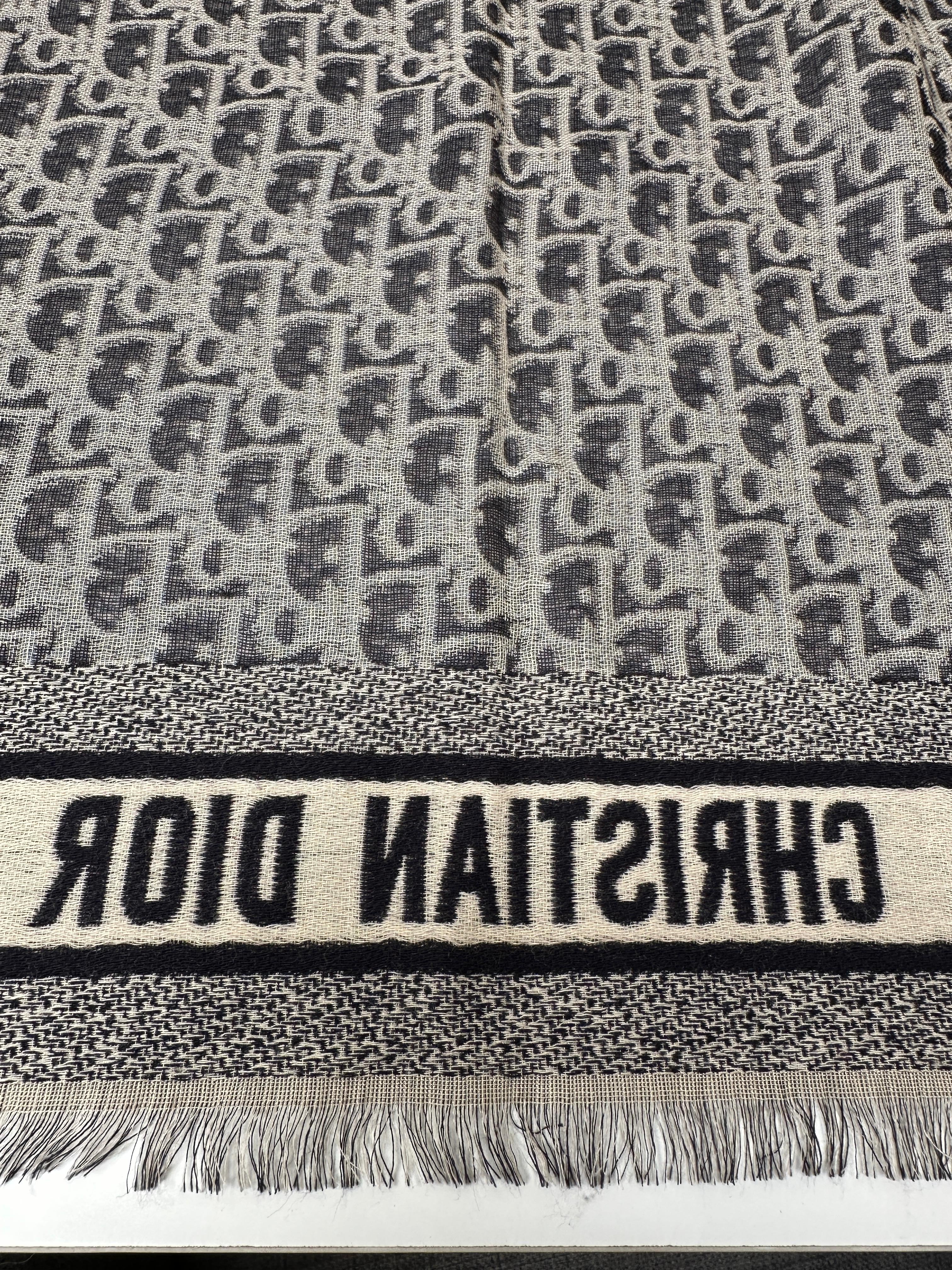 Dior oblique jacquard shawl