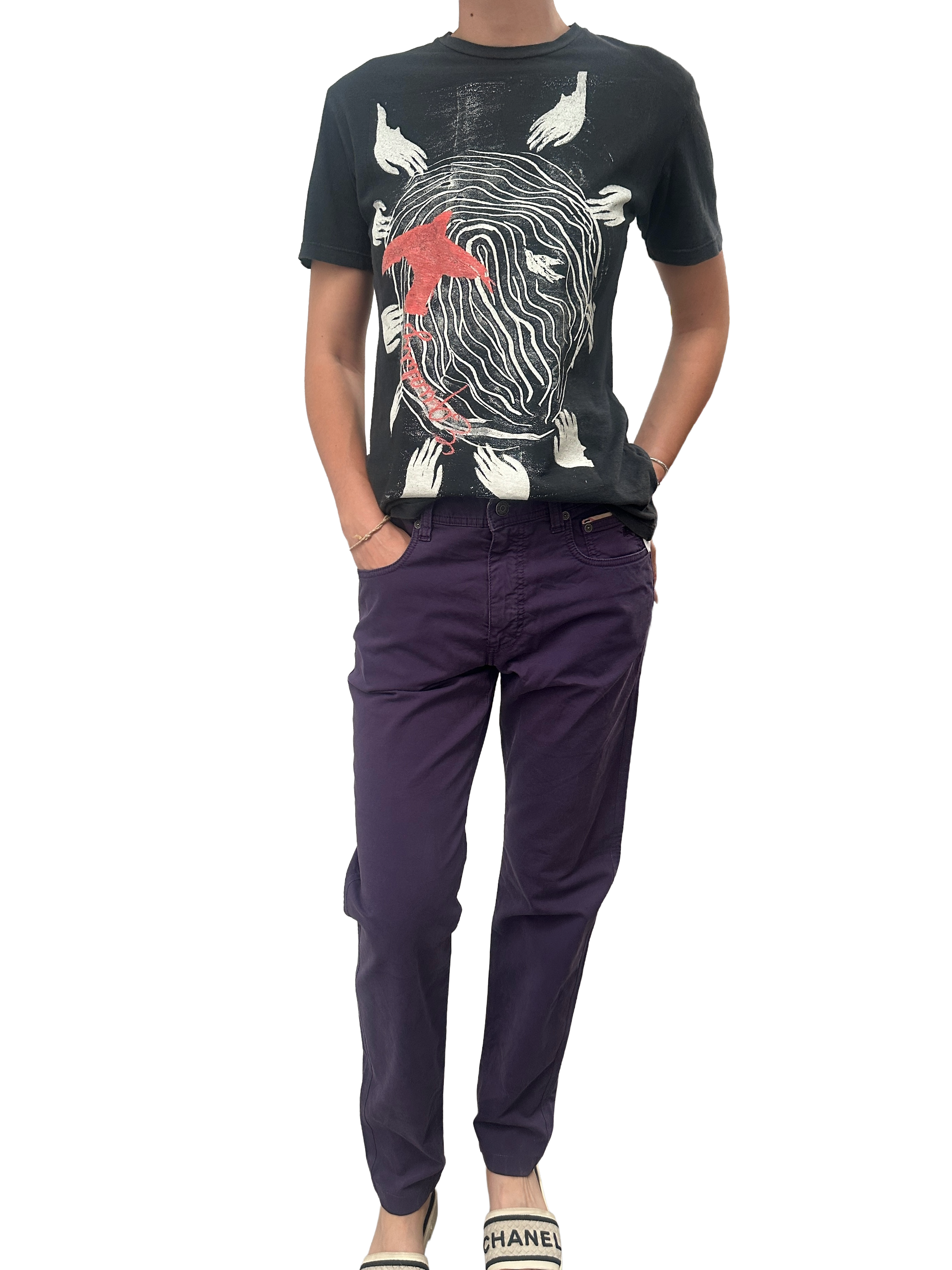 Burberry purple cotton pants - size 33