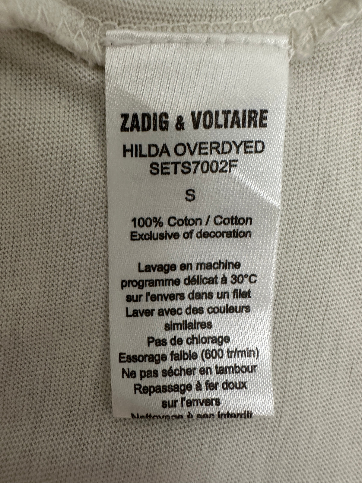 Zadig & Voltaire white "happy" tank top - size 36