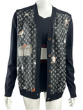 Louis Vuitton Catogram Grace Coddington Black silk monogram cardigan jumper - Size S