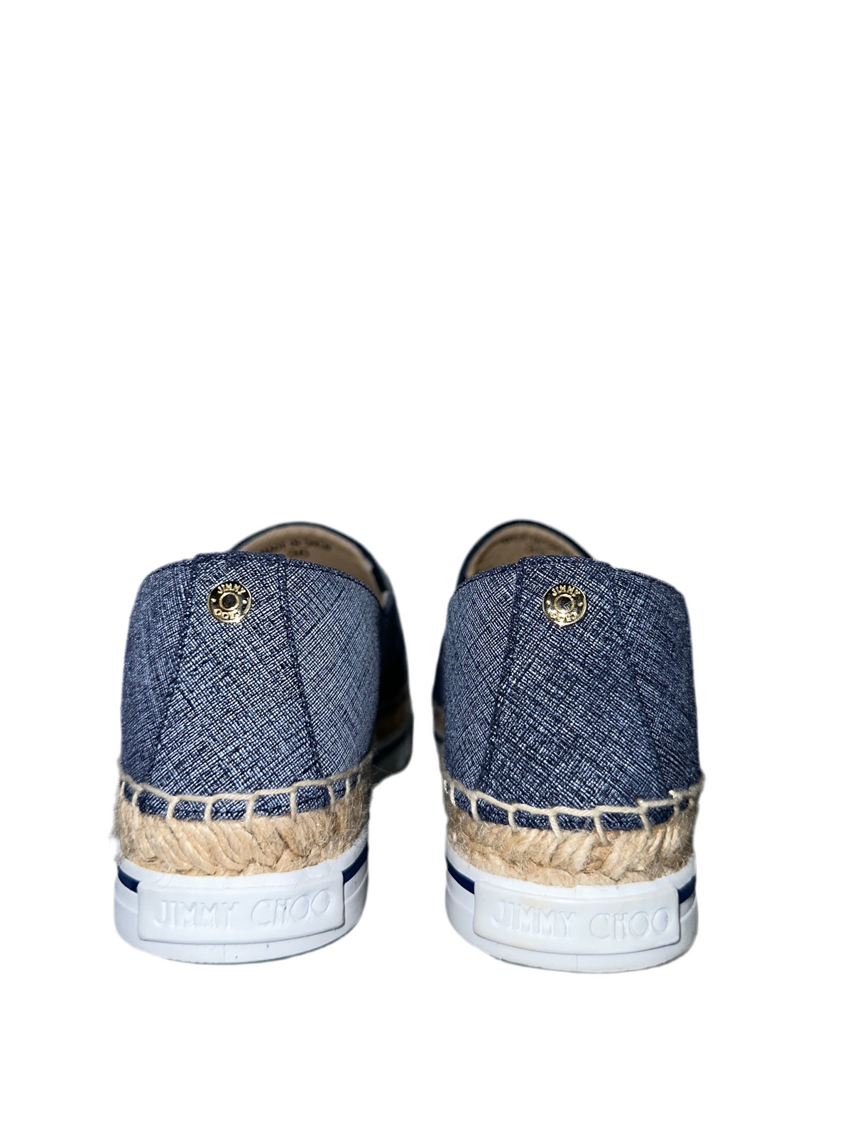 Jimmy Choo dawn denim leather espadrilles - size 36