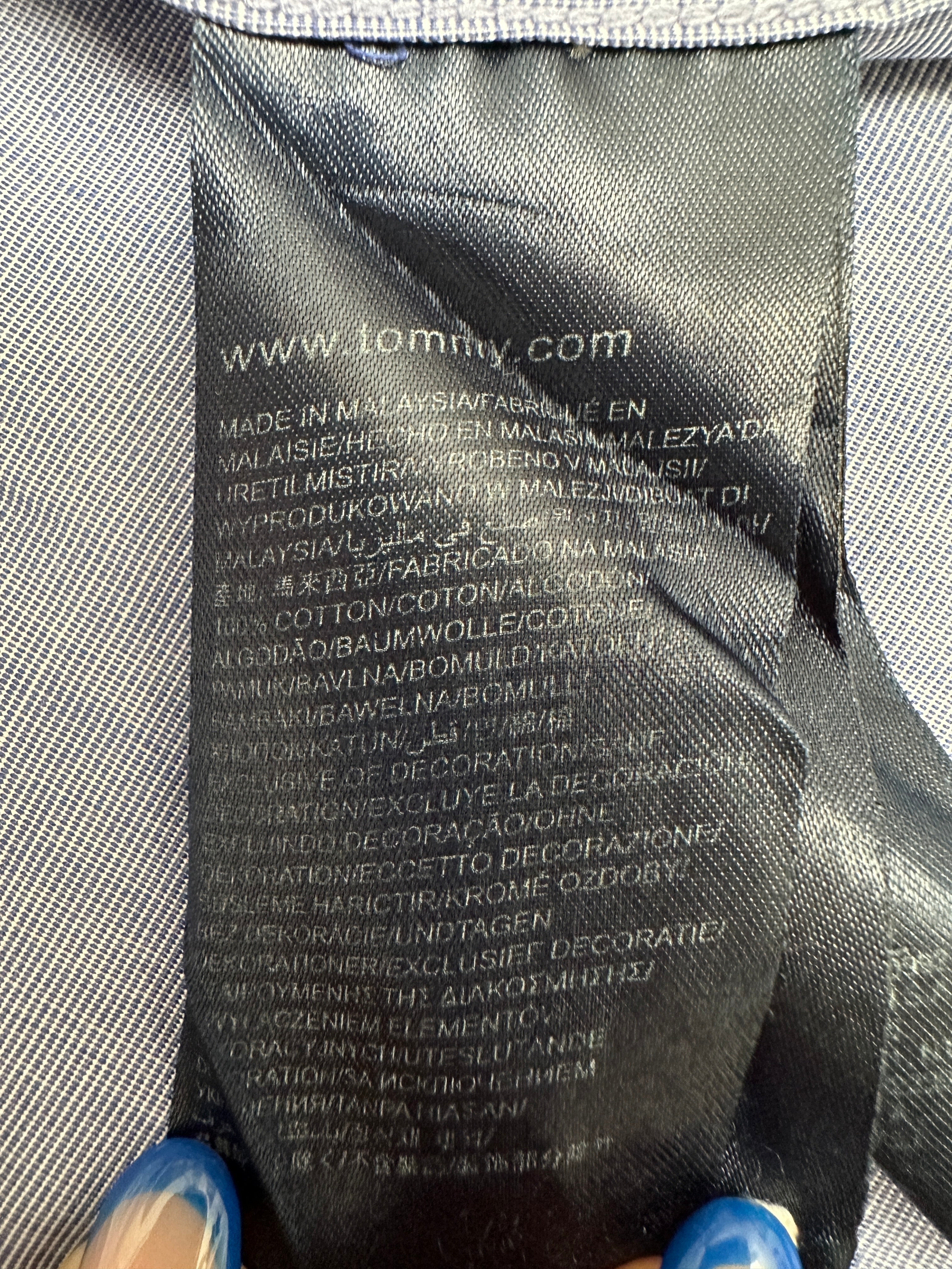 Tommy Hilfiger light blue button-down cotton shirt - size XXL