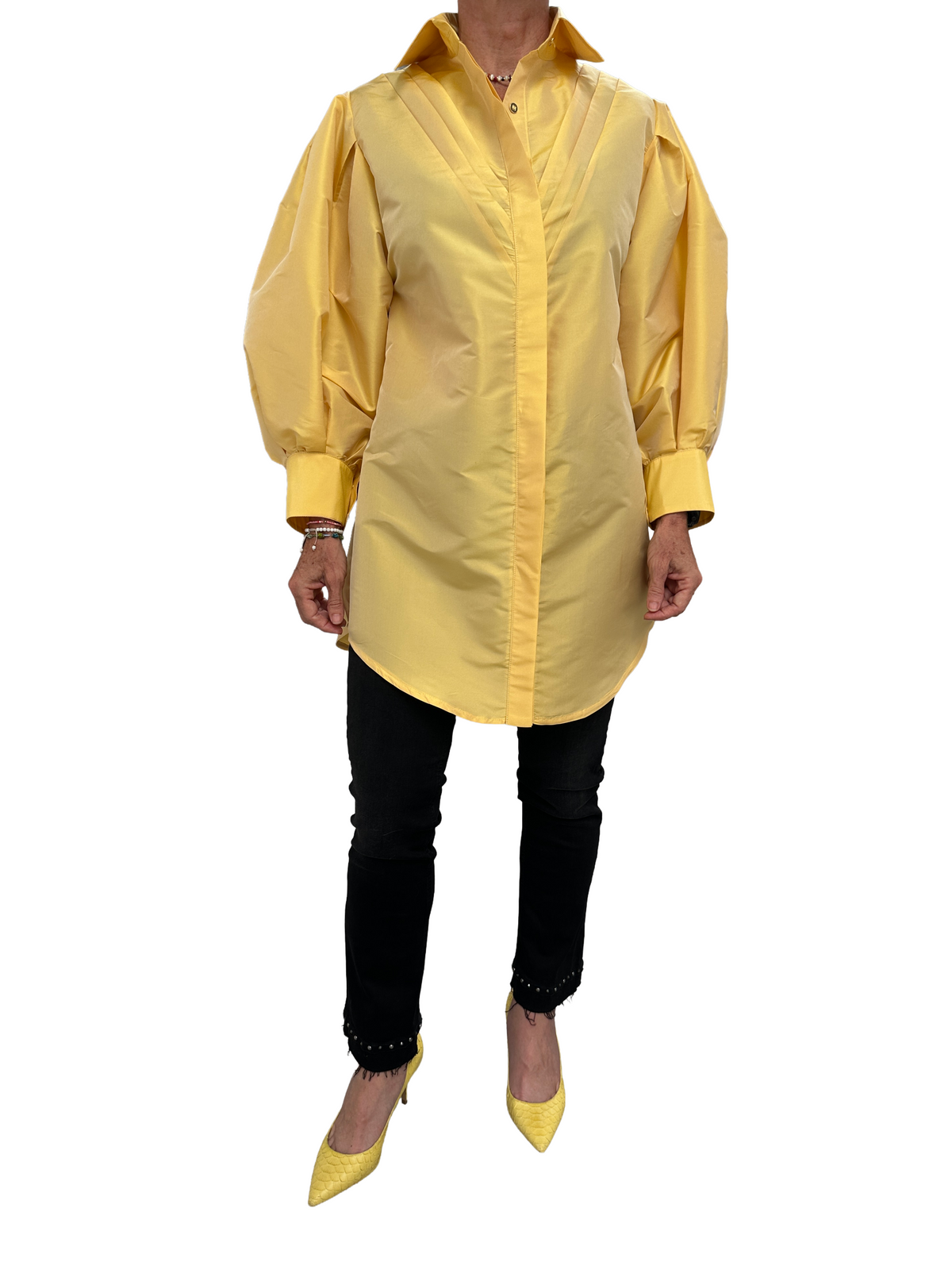 Hanane Hotait X Soraya Bakhtiar yellow Mia blouse - size 38