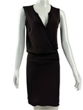 Hugo Boss brown sleeveless dress with sweetheart neckline - size 34