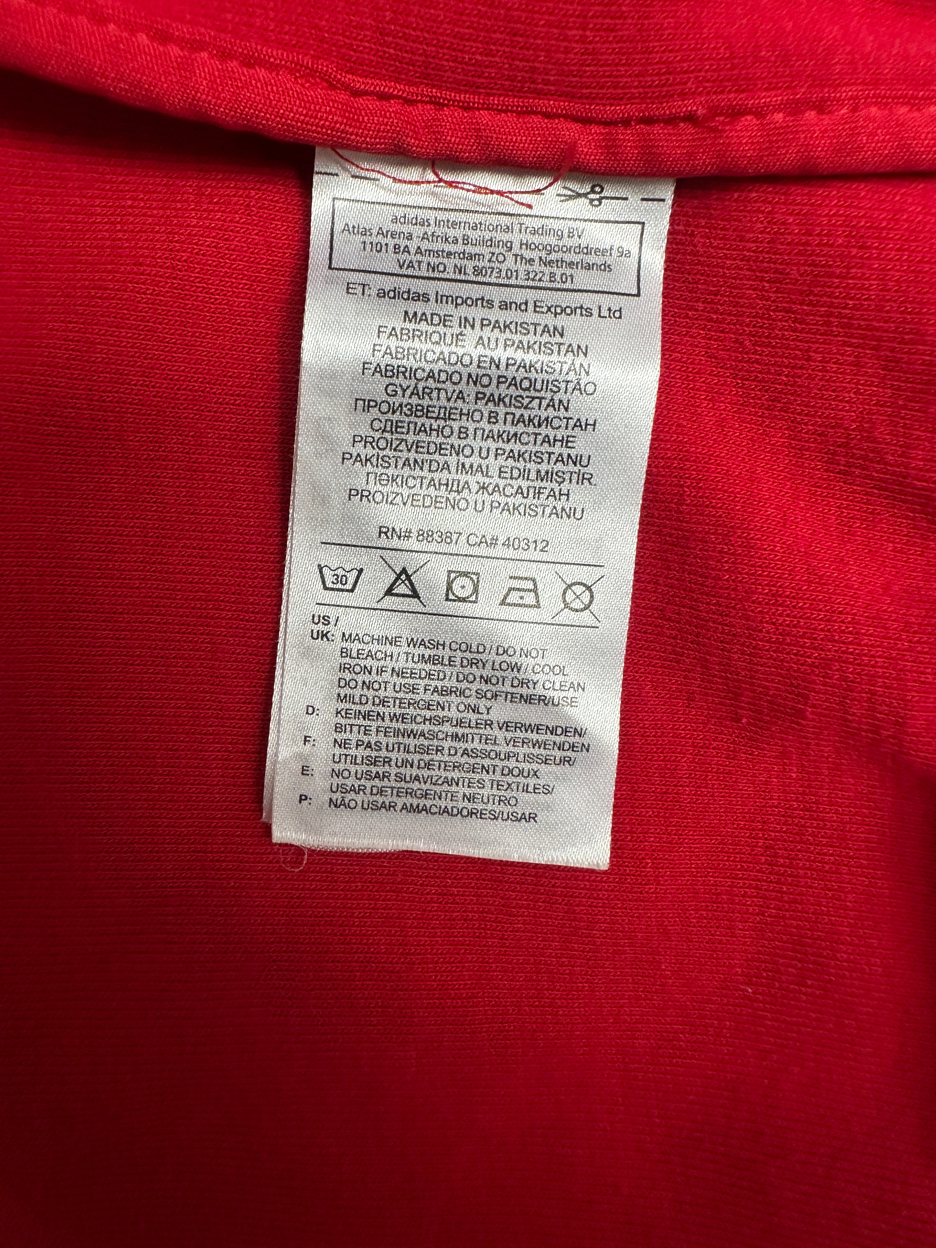 Adidas red classic track jacket - size S