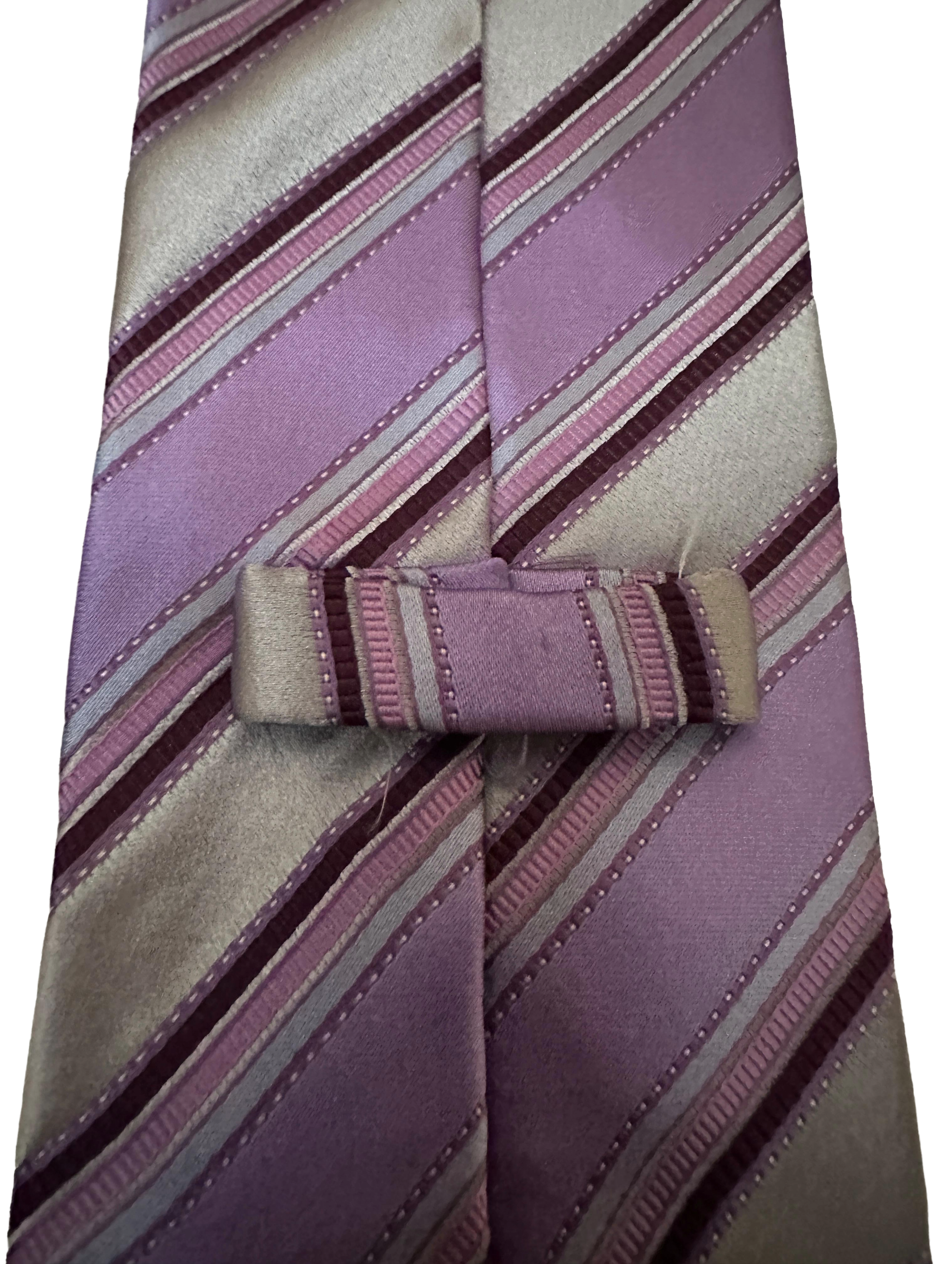 Ermenegildo Zegna silk tie (lavender stripes)
