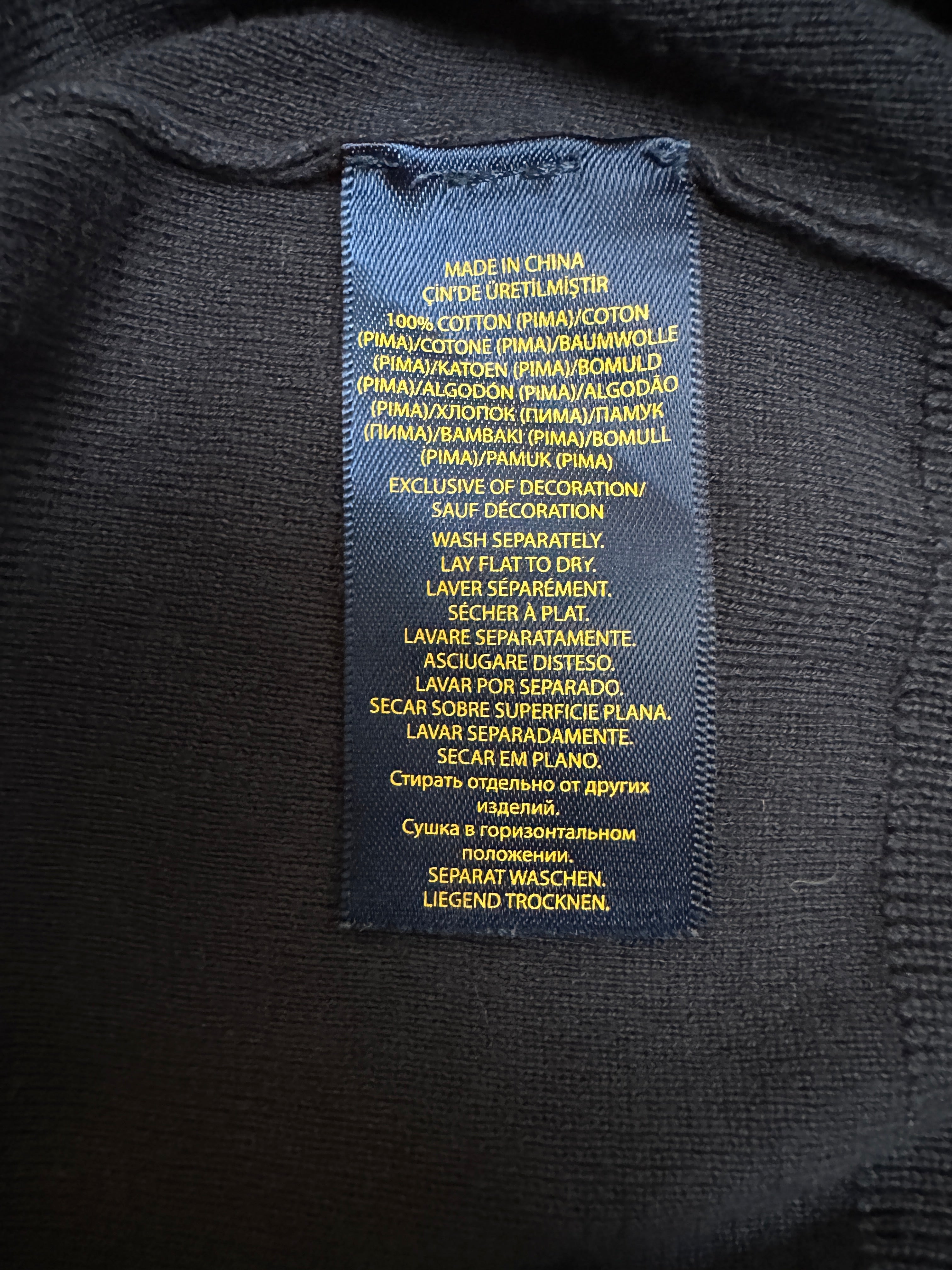 Polo Ralph Lauren navy Pima cotton v-neck sweater - size M