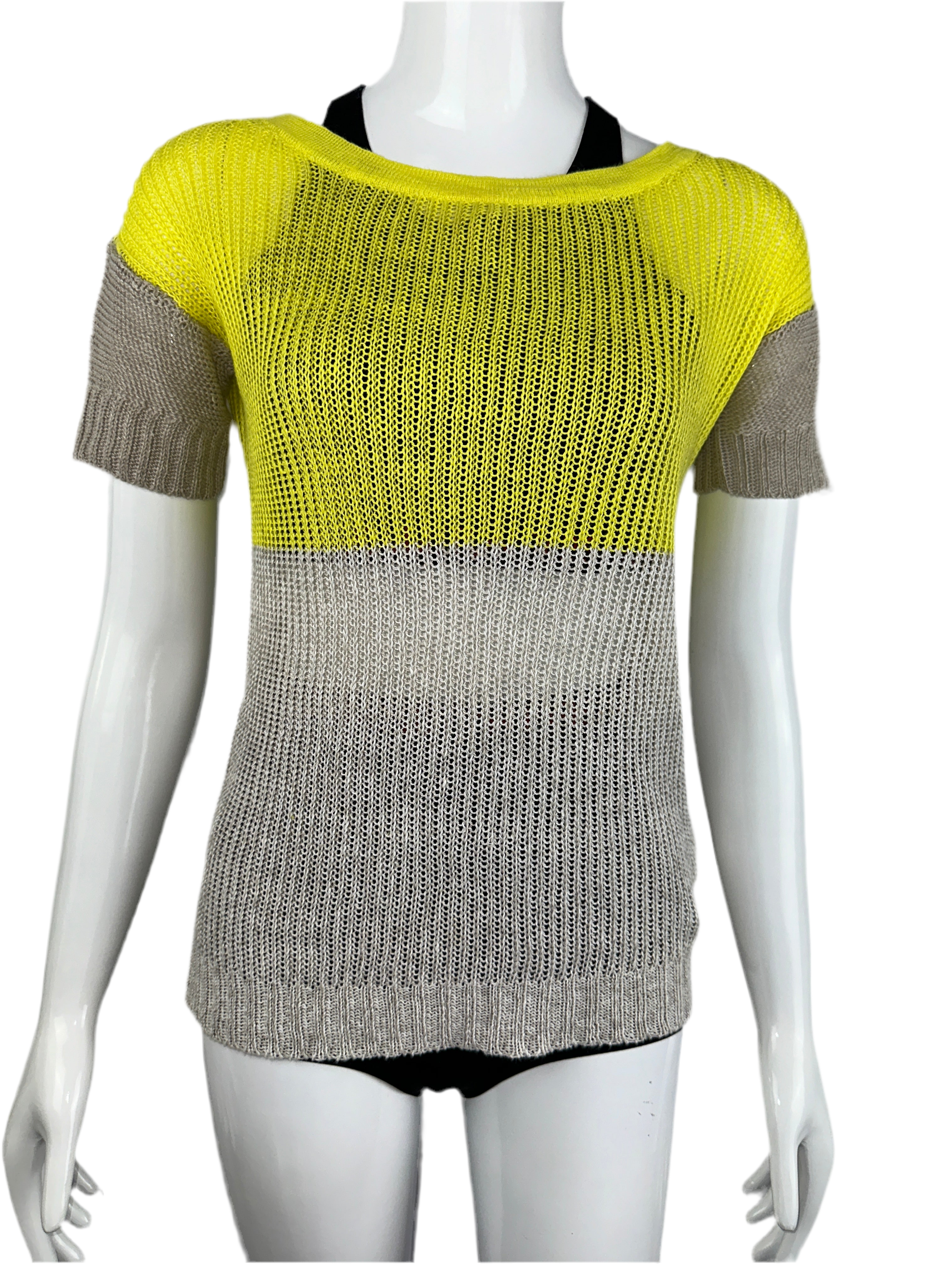 J.Crew yellow and beige knit sweater - size 32