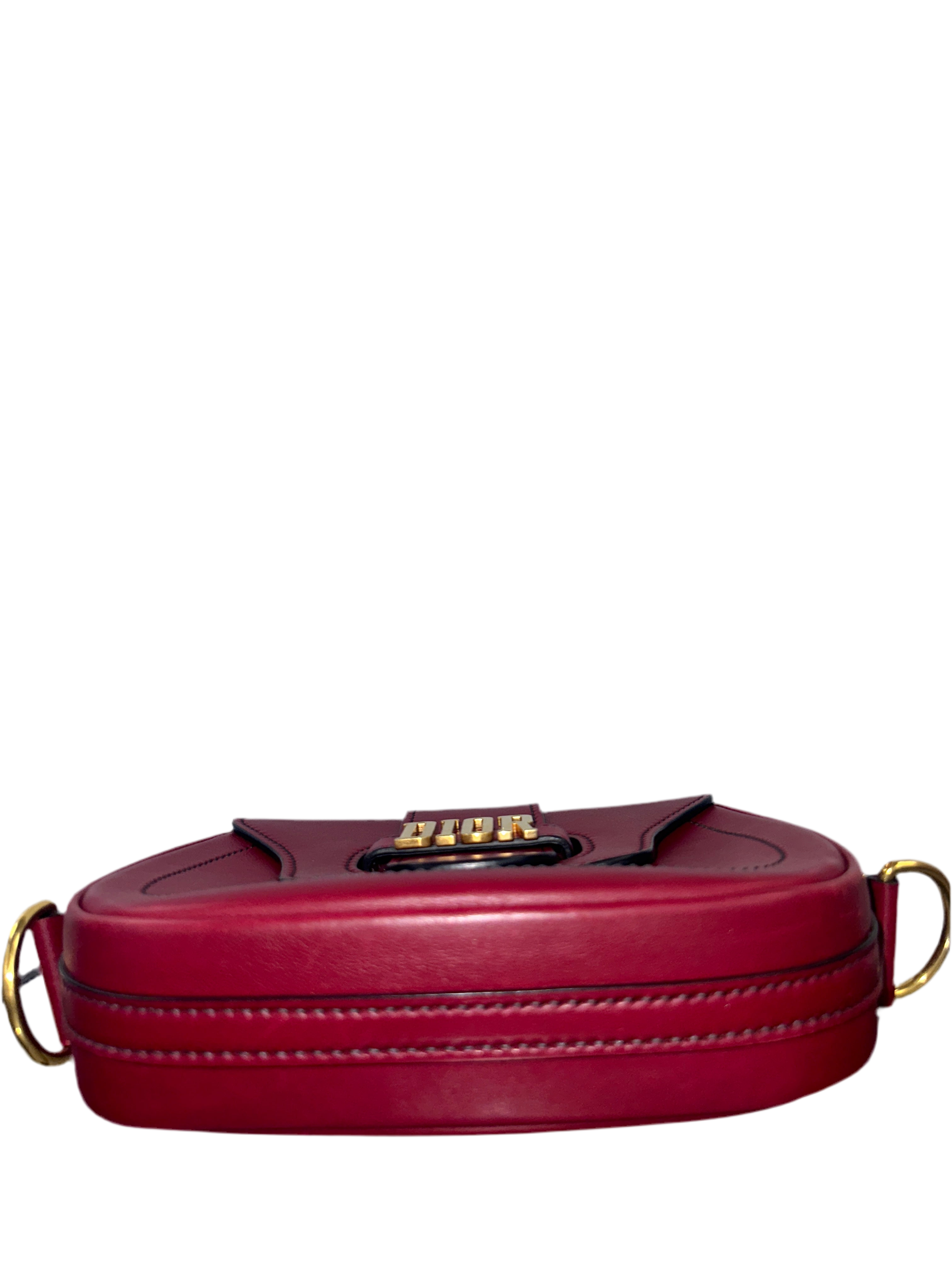 Dior red leather D-Fence crossbody bag