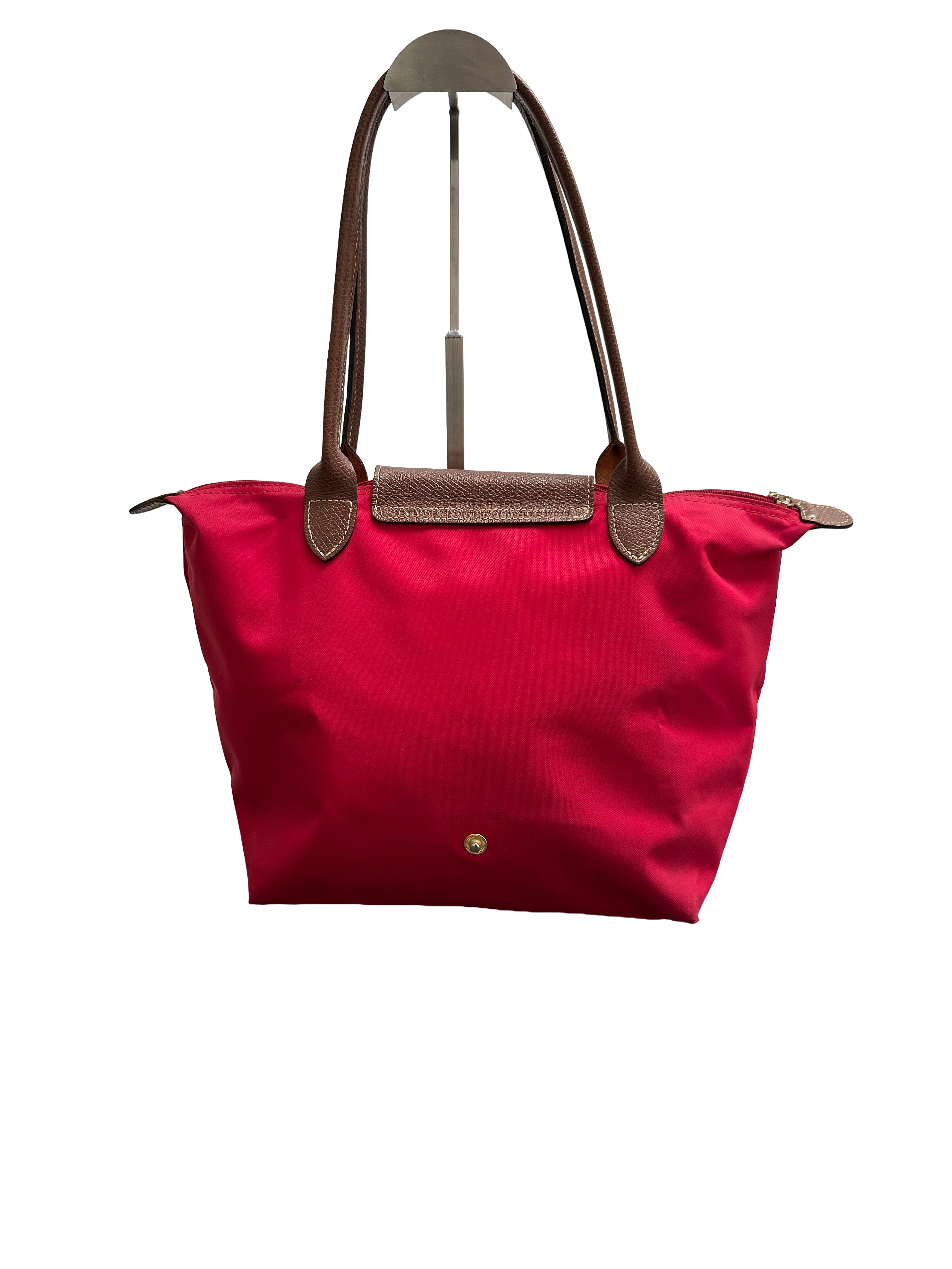 Longchamp Le Pliage medium red tote