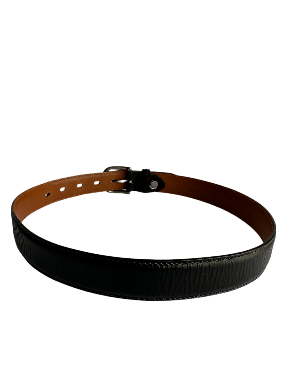 The Bridge black leather belt