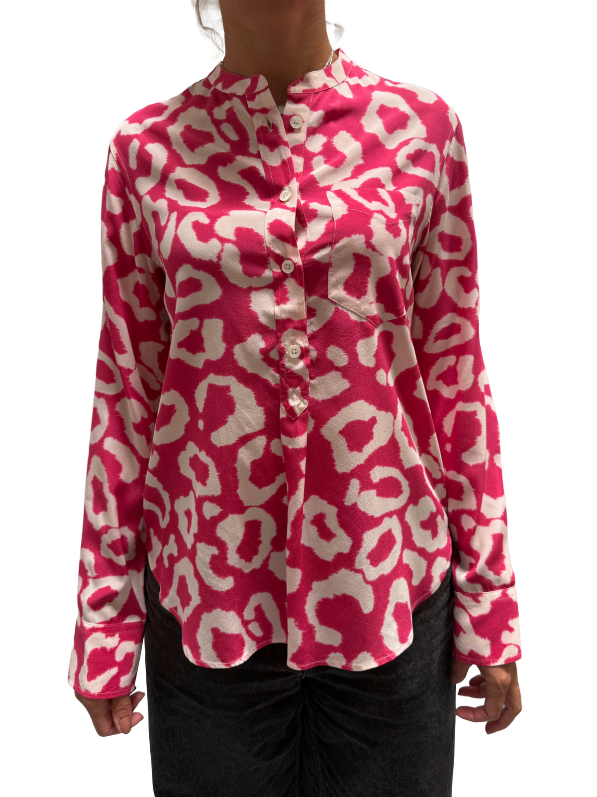 Isabel Marant pink and white leopard print blouse - size 36