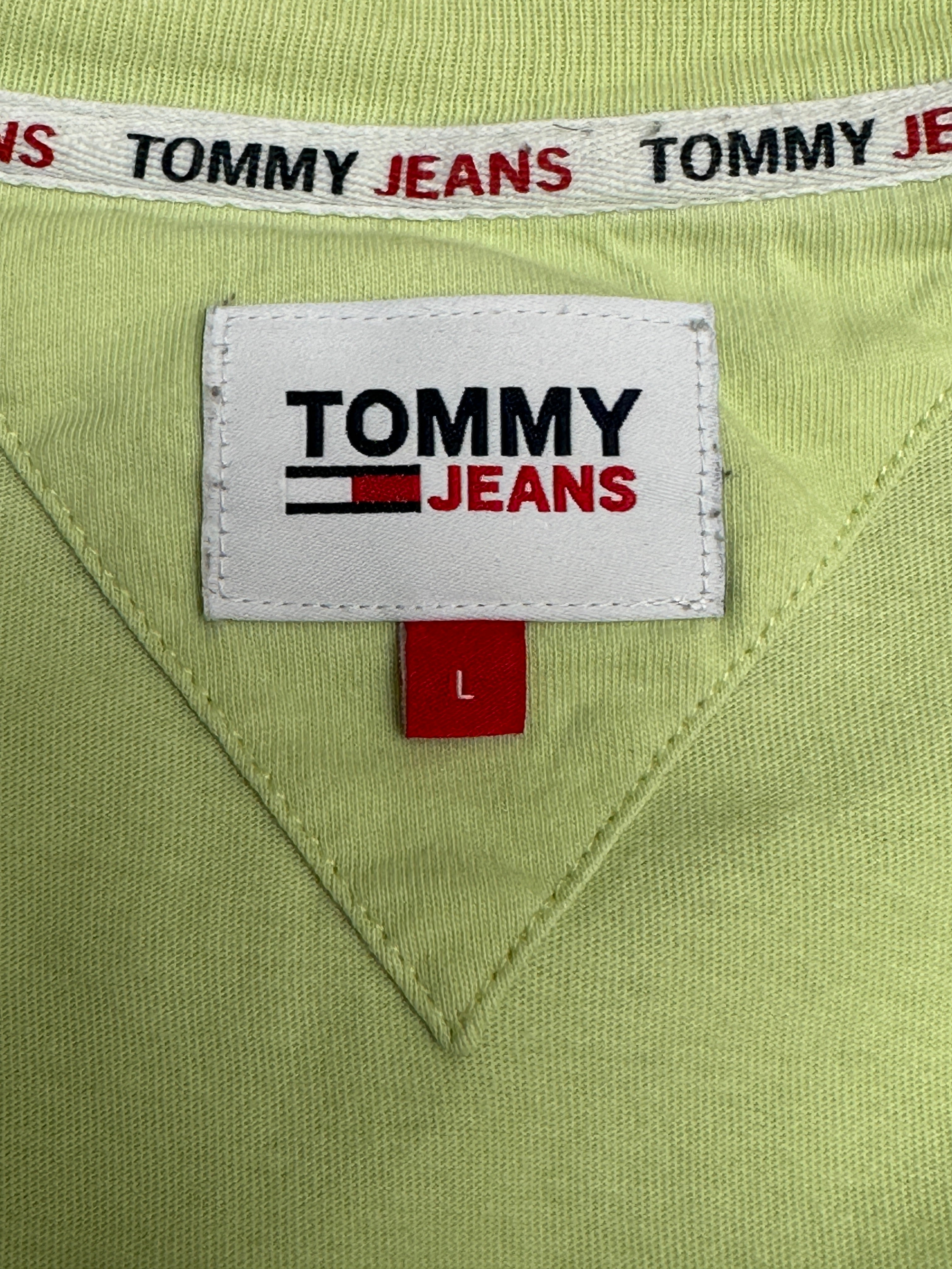 Tommy Jeans light green logo t-shirt - size L