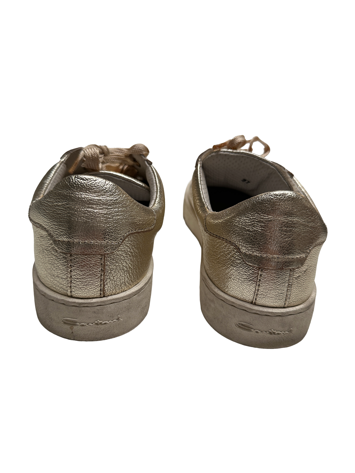 Santoni gold sneakers - size 37