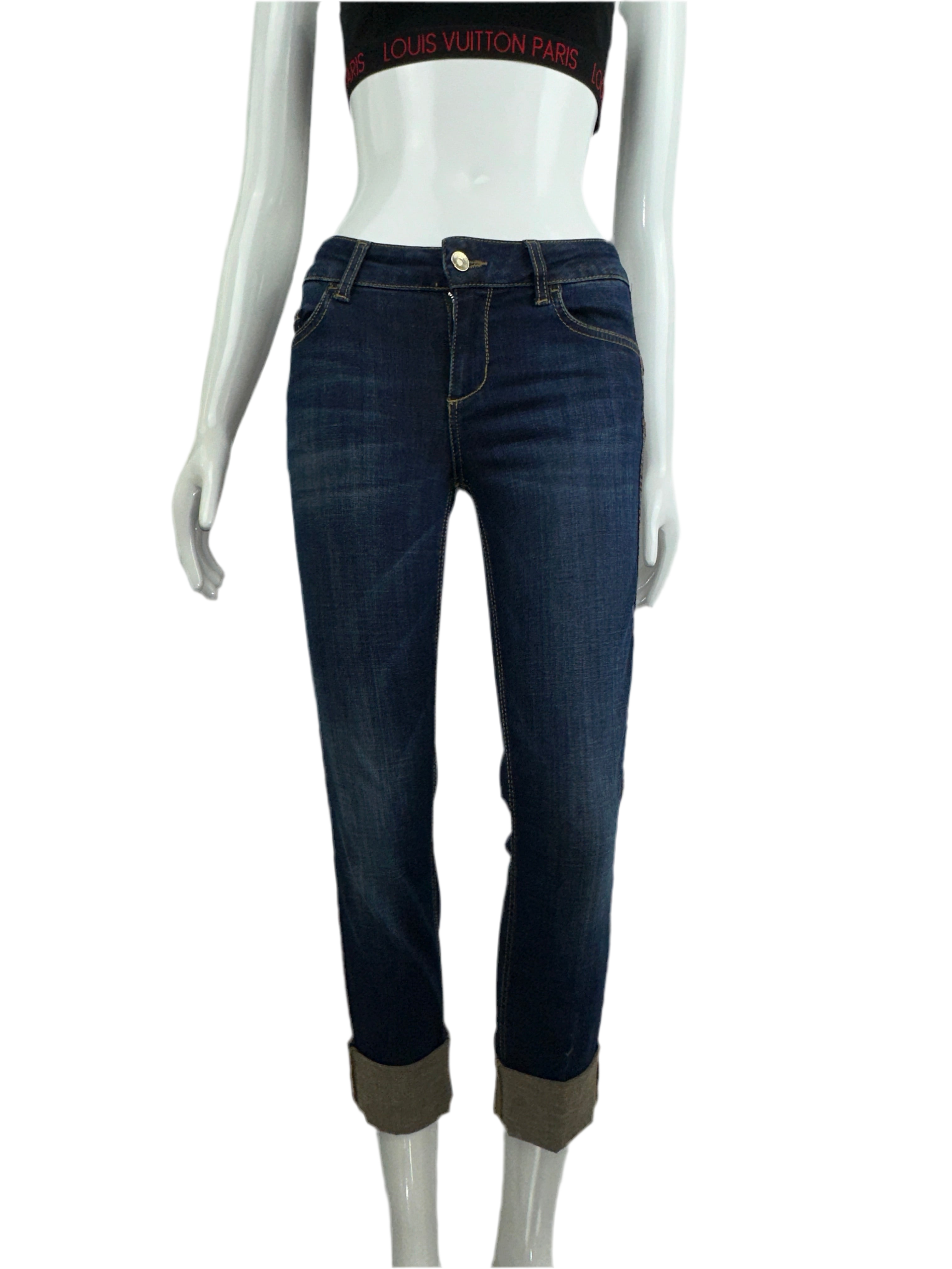 Liu.Jo denim pants with side sequin line - size 34